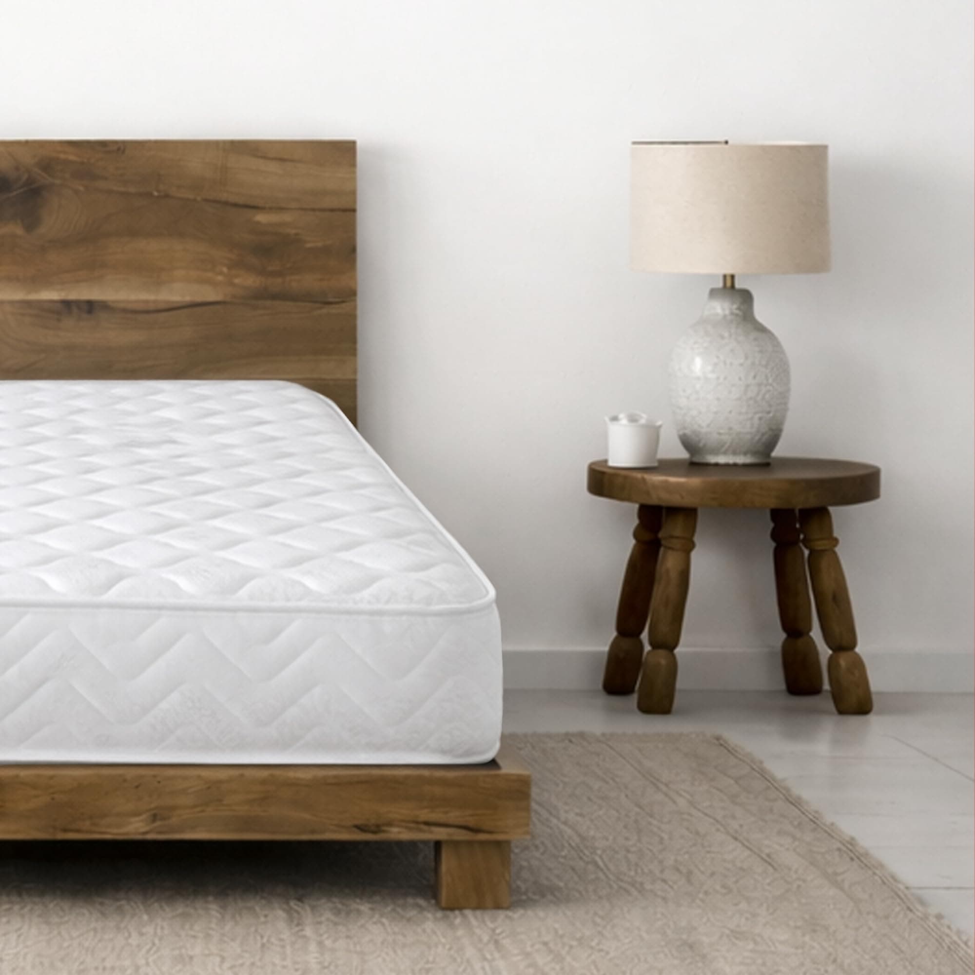 Single Mattress – Memory Foam Mattress with Springs, Maximum Value, 18cm Deep, Plush, White,(90cm x 190cm)