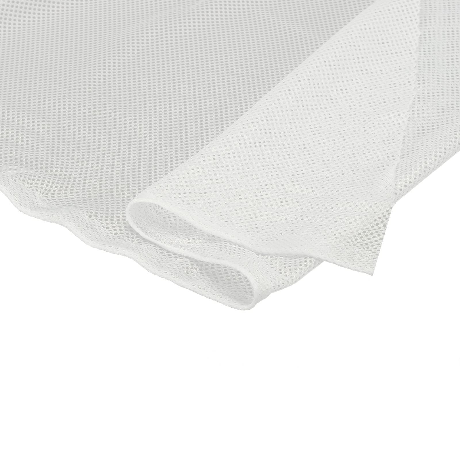 PATIKIL 150cm/59inch Mesh Fabric Slightly Stretchy for Backpack Pocket and Straps, Netting Clothes, Netting Bags, Shopping Bags White 1 Yard