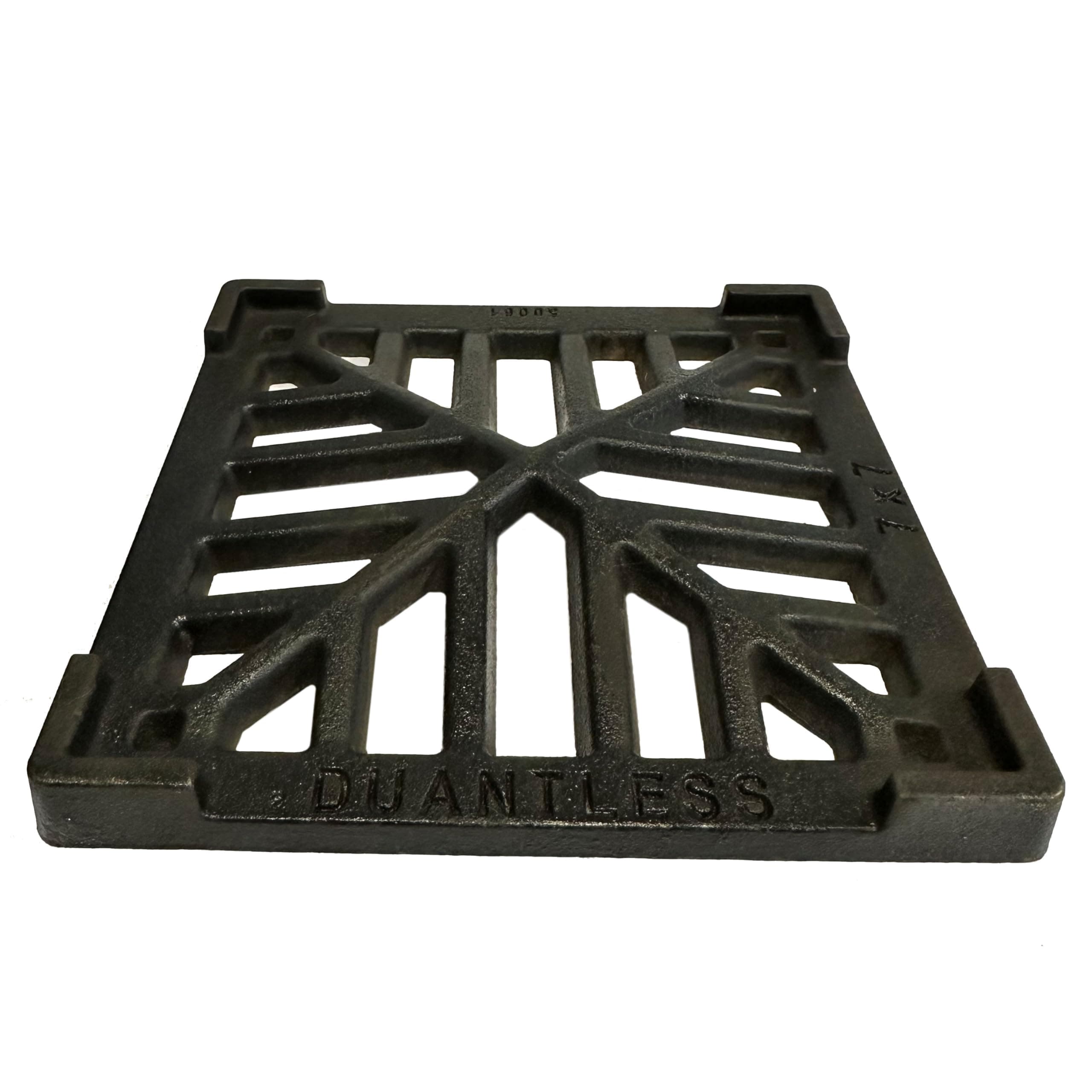 7" x 7" 178mm x 178mm 13mm Thick Square Cast Iron Gully Grid/Grate Heavy Duty Drain Cover Black Satin Finish.