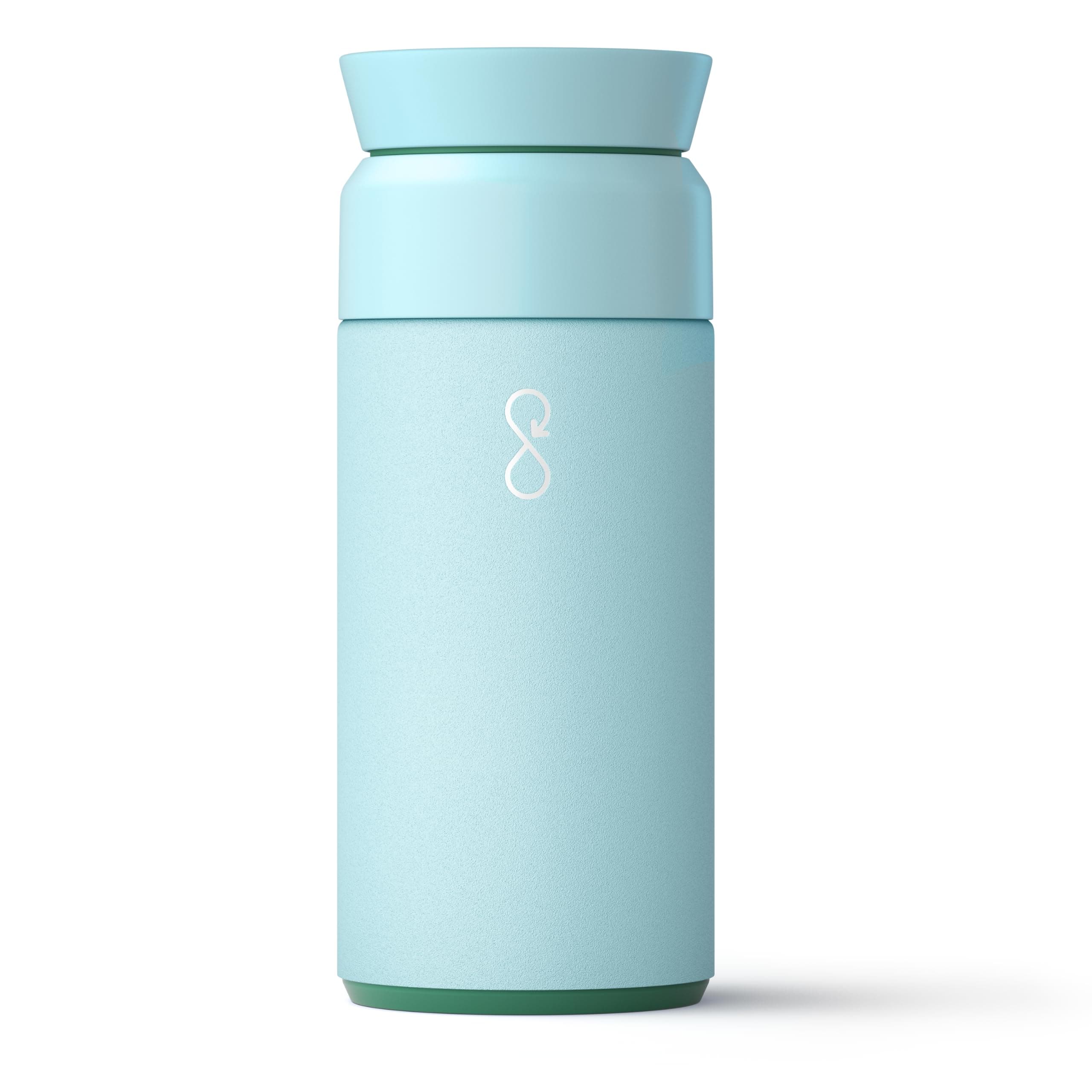 Ocean Bottle Brew Flask With 360º Leak Proof Lid Eco-Friendly Bottle - Sky Blue - 350ml