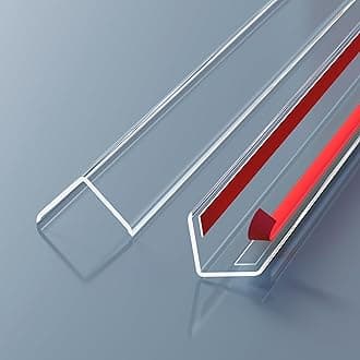 Wall Corner Protector - 2PCS, 59"x1.18" - Self Adhesive Clear Corner Protectors for Walls, Cabinet Doors, Edge Protector Trim; Easy to Install Corner Guards for Walls (150cm x 3cm)