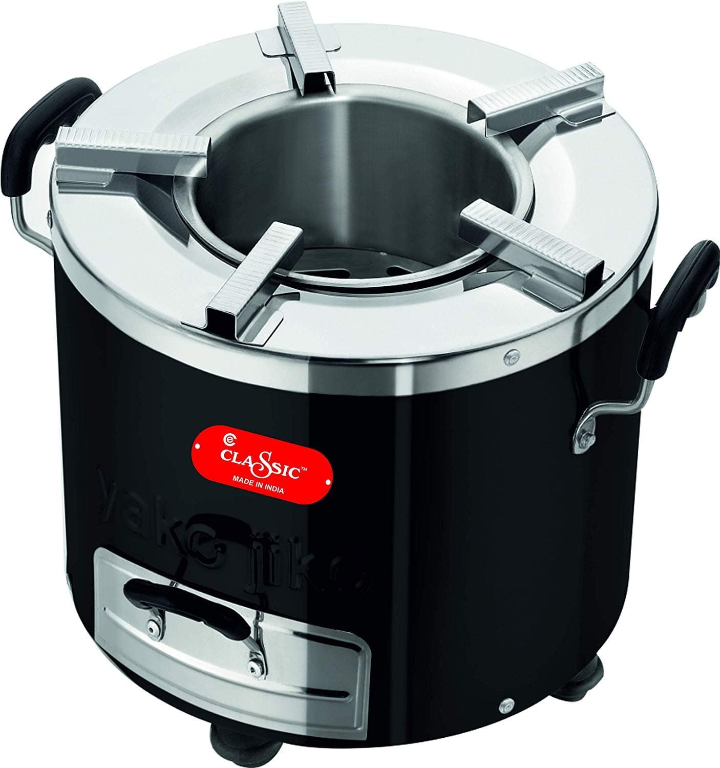 Super Classic High-End Charcoal Burning Natural Draft Rocket Stove, Camping, Outdoor Living, Portable Fire Pit, Stainless Steel, Ceramic Insulation, Emergency Prep, Charcoal Camp Stove, Boat Friendly