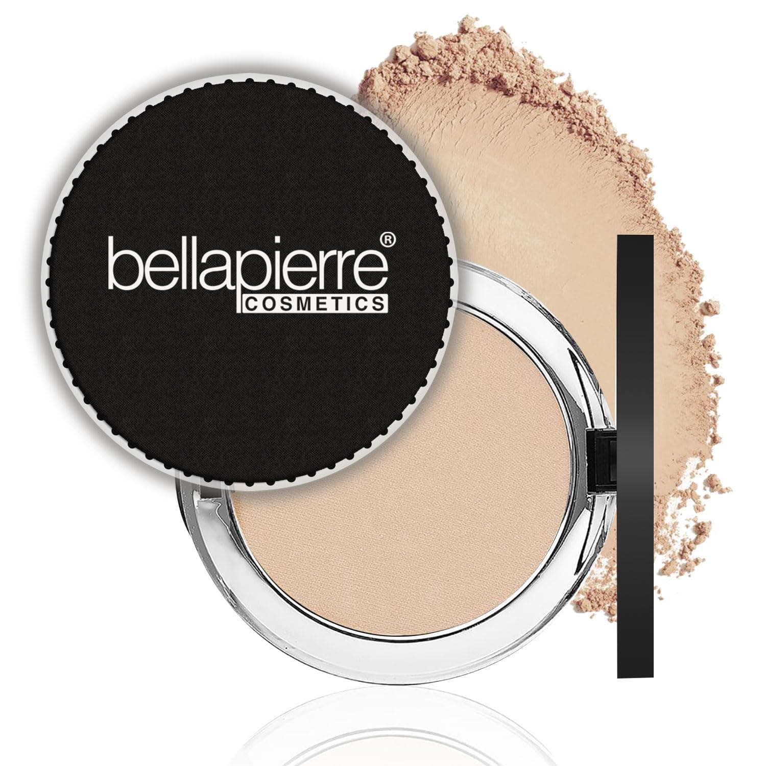 Bellapierre Compact Mineral Foundation SPF 15 – Pressed Powder Makeup Base, Concealer & Setting Powder in One, Lightweight Mineral Formula, Talc-Free, Paraben-Free, Cruelty-Free – 0.35 oz- Latte