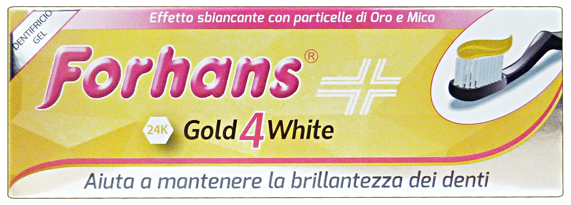Forhans Gold4 White Toothpaste, With Active Gold and Mica Particles For Shiny Teeth.