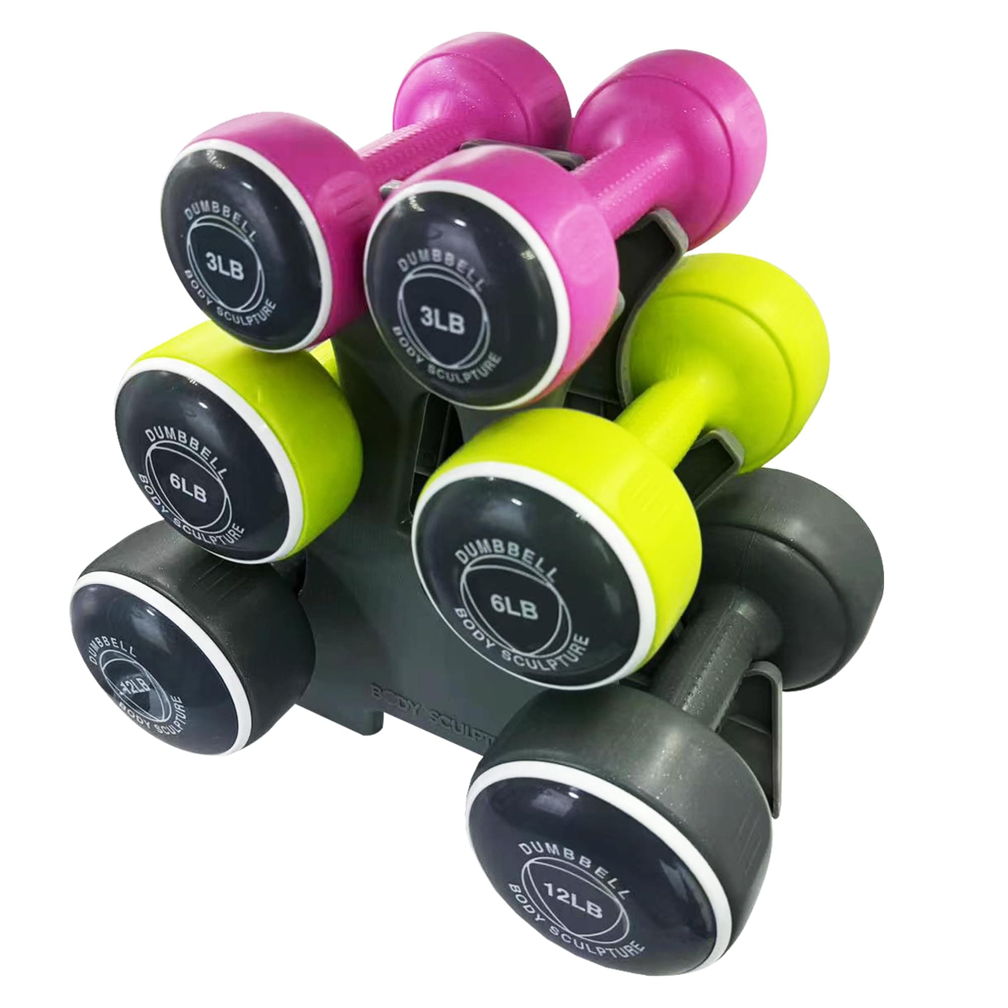Dumbbell Set with Rack Set