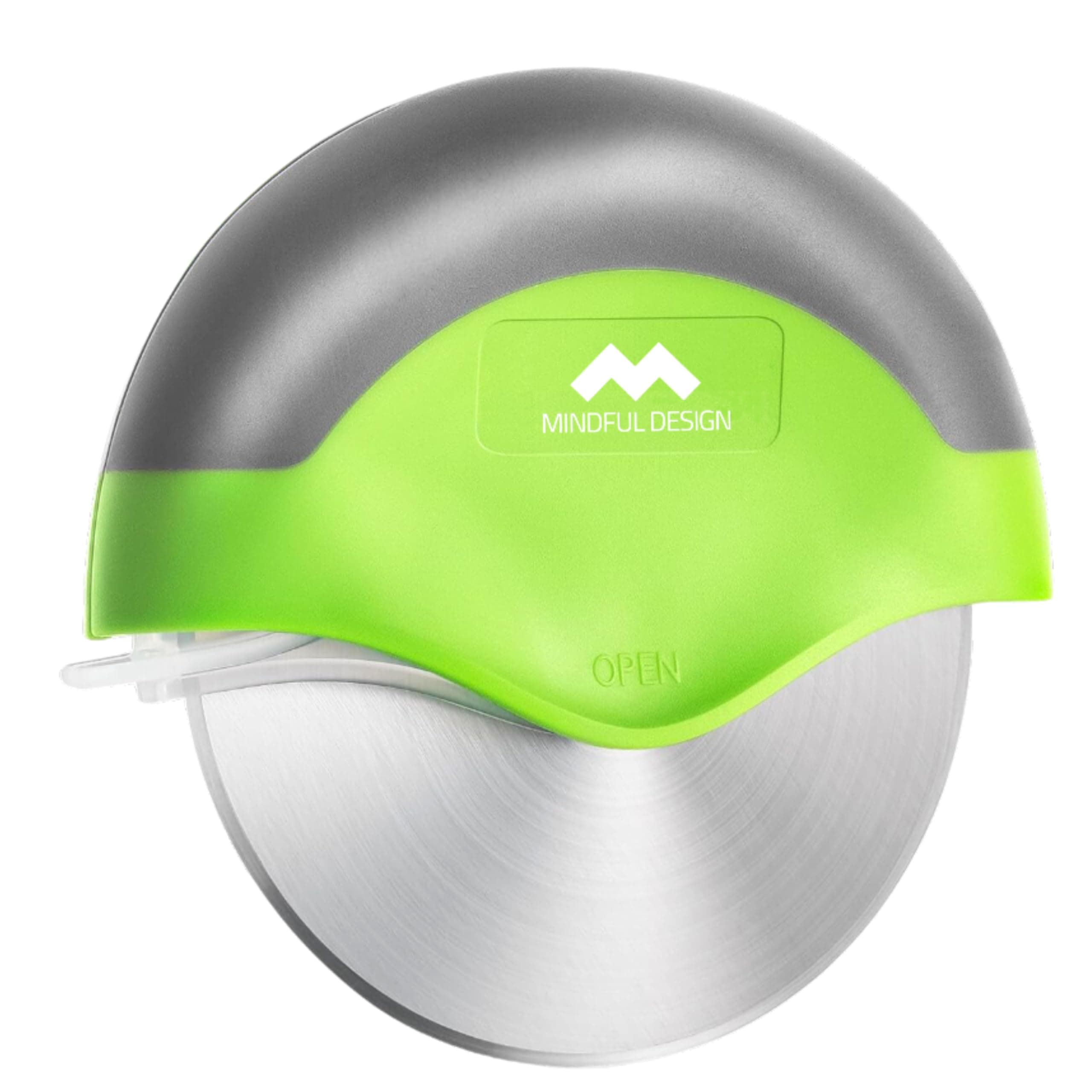 Pizza Cutter Wheel with Protective Blade Cover, Easy to Clean and Dishwasher Safe Ergonomic Pizza Slicer (Green)