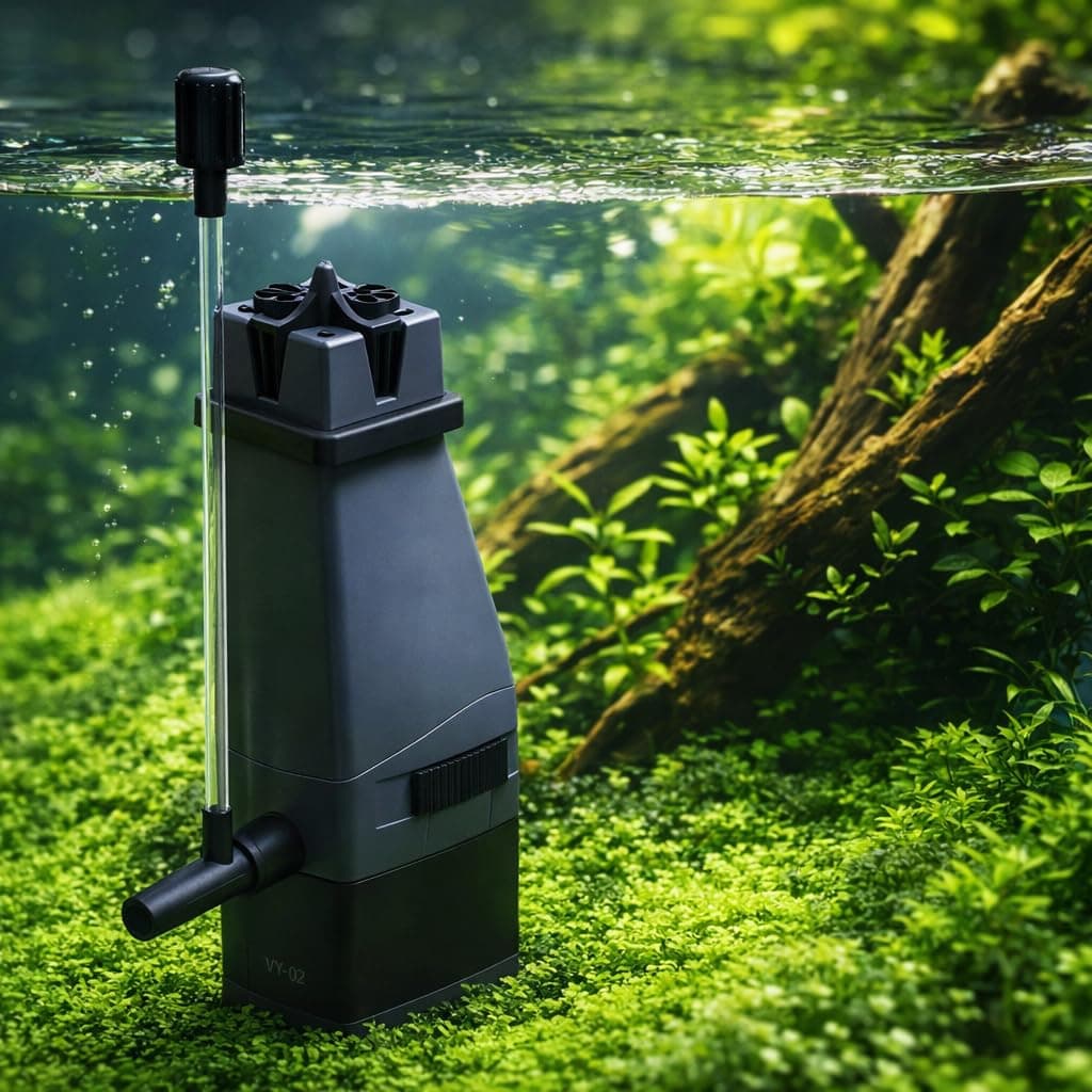 VAYINATO® JY-02 Aquarium Surface Skimmer – Automatic Fish Tank Surface Film Remover with Adjustable Flow – Freshwater Aquariums