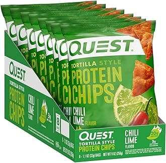 Quest Nutrition Tortilla Style Protein Chips, Chili Lime, 8 Count