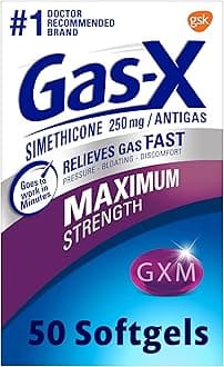Gas-X Maximum Strength Gas Relief Softgels with Simethicone 250 mg - 50 Count