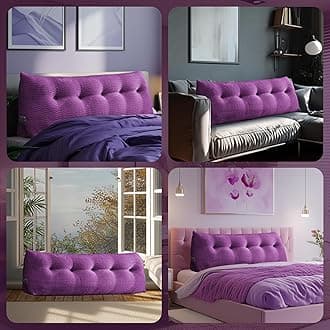 Large Bolster Triangular Headboard Wedge Backrest Positioning Support Bed Rest Reading Pillows Headboard Wedge Pillows for Day Bed with Removable Cover