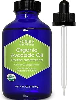 Organic, Avocado Oil, for Cooking, Hair, Skin – 100% Pure, Avocado Oil, Cold Pressed, Unrefined, by Zongle Therapeutics, 4 OZ