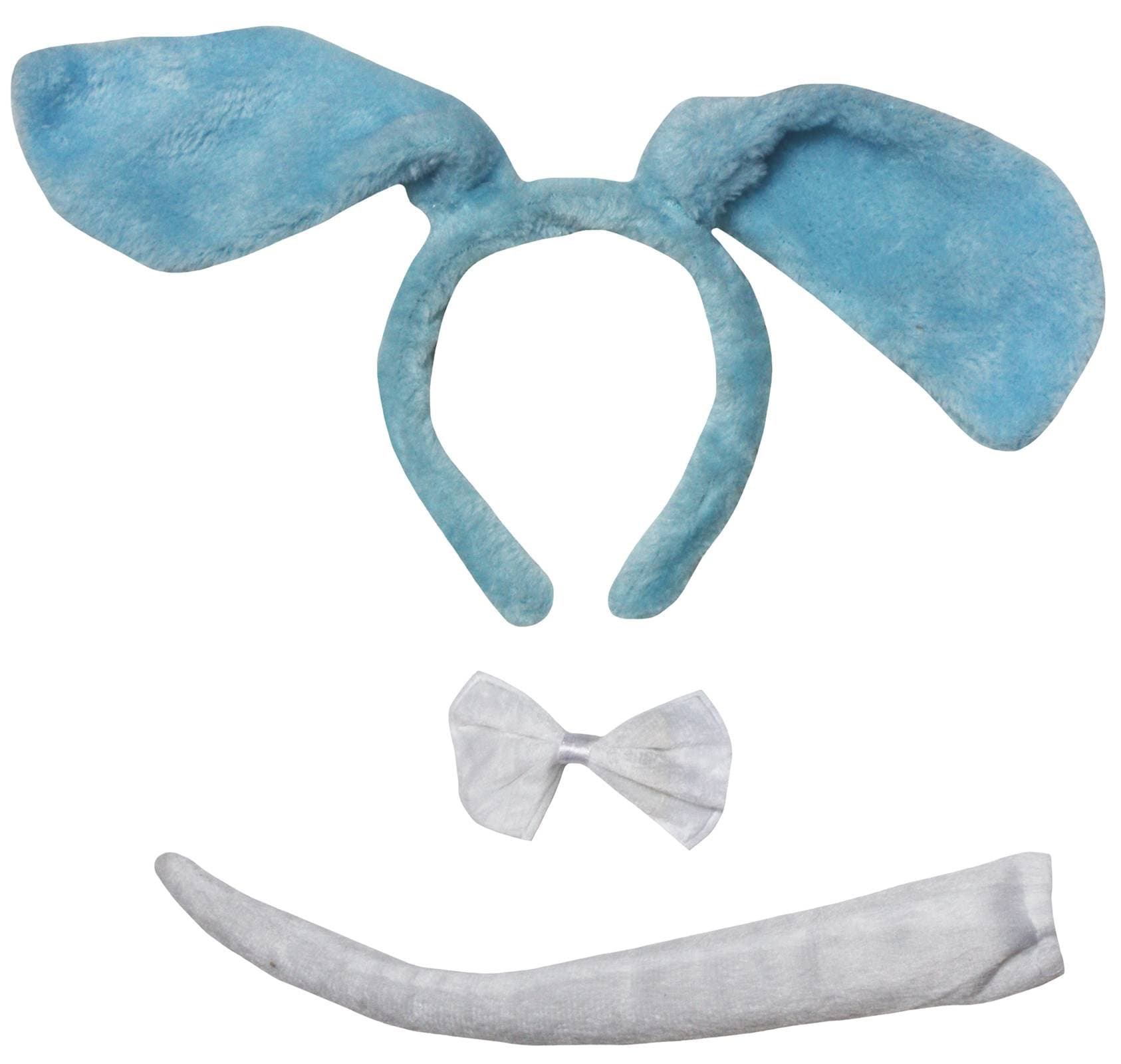 Petitebella Long Ear Dog Headband Bowtie Tail 3pc Costume