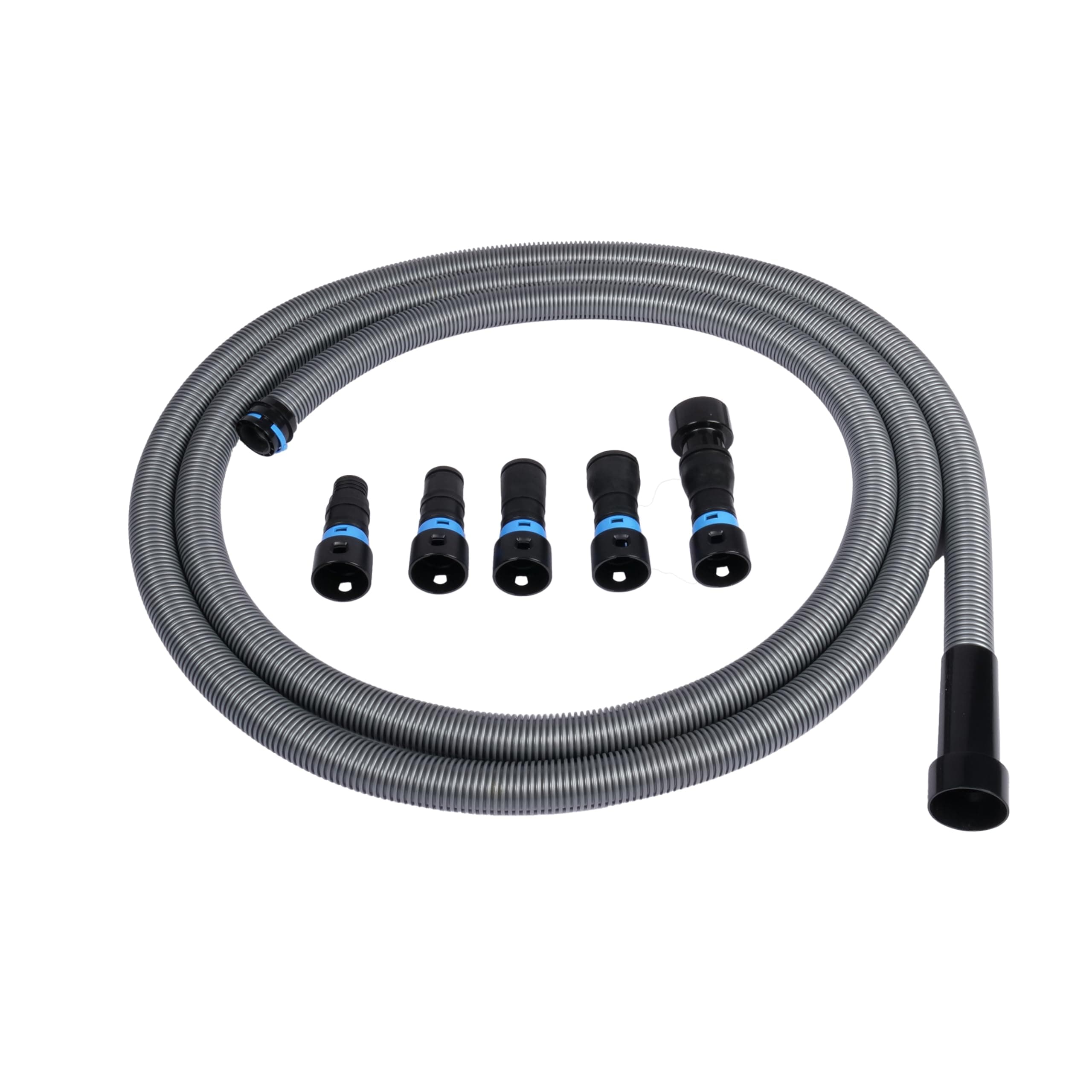 Cen-Tec Systems 94709 Quick Click 16 Ft. Hose for Home and Shop Vacuums with Expanded Multi-Brand Power Tool Adapter Set for Dust Collection