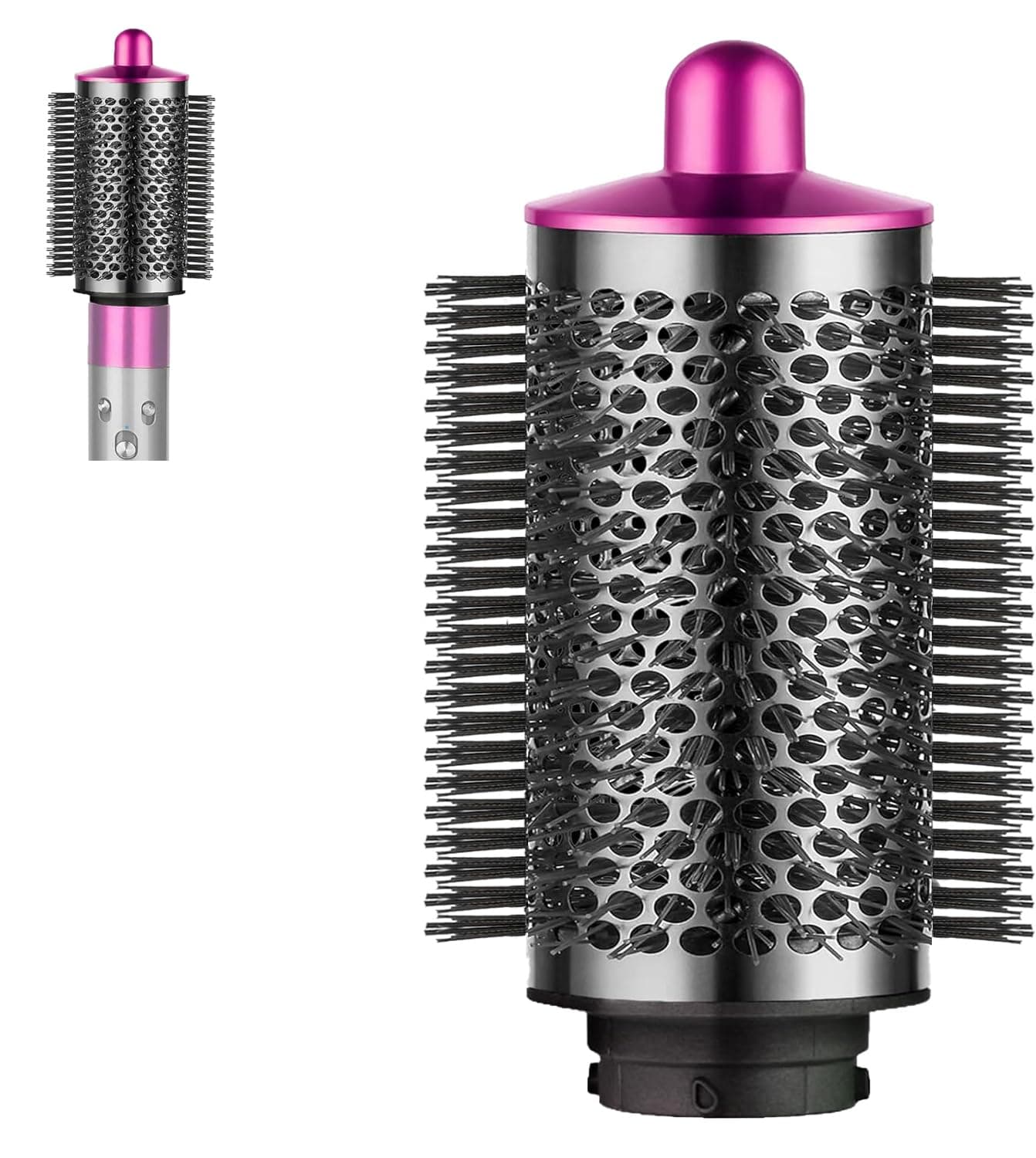 Large Round Volumizing Brush for Dyson Airwrap, Large Round Brush Attachment Compatible with Dyson Airwrap HS08 HS05 HS01 for Fluff Up, Volumize and Styling Hair (Rose)