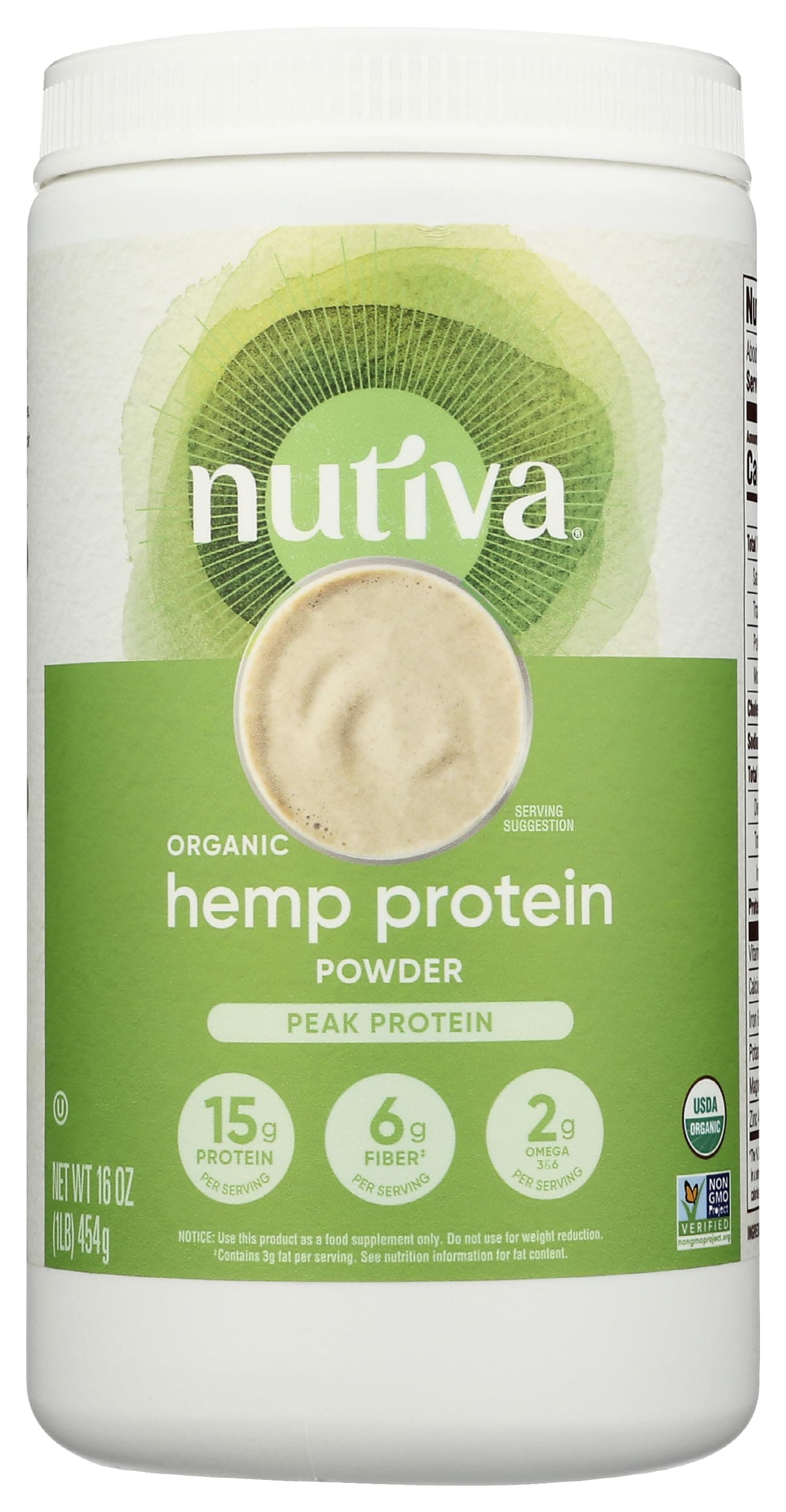 Nutiva Hemp Protein 50% Organic, 16 OZ