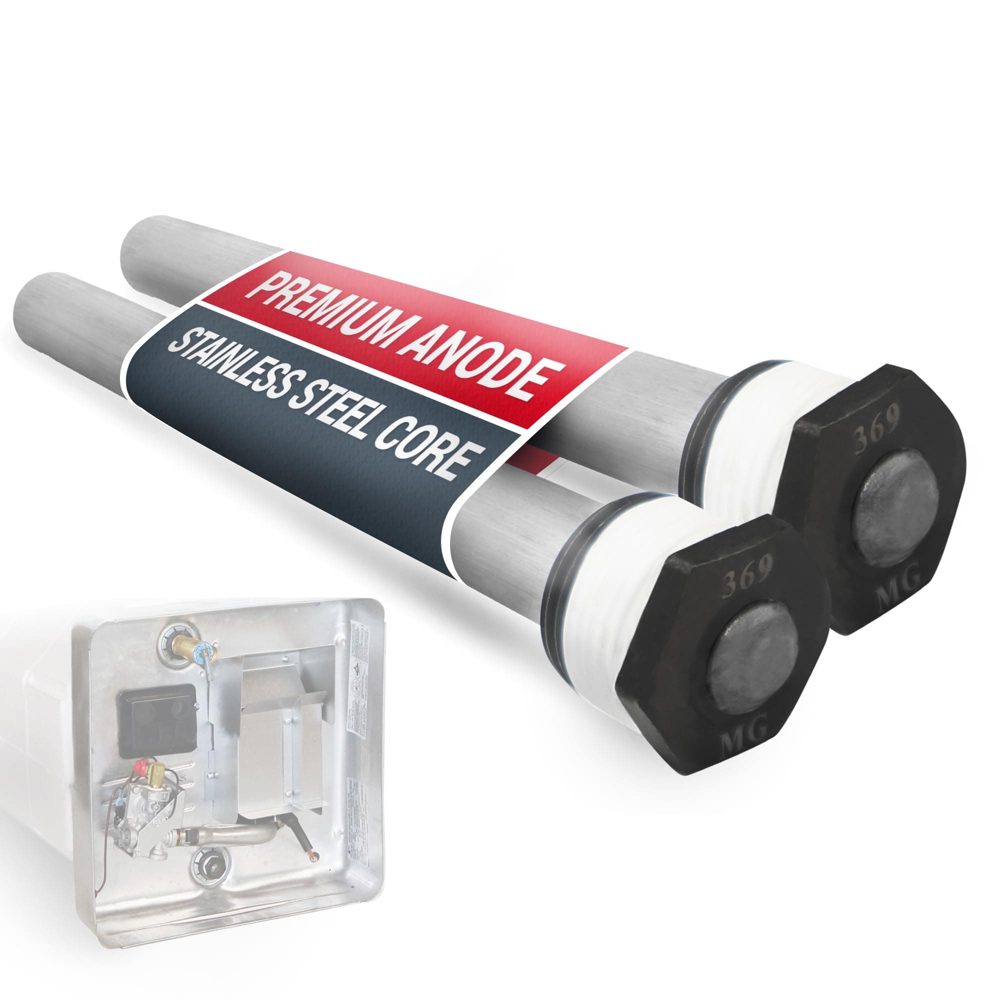 ONENESS 369 RV Water Heater Anode Rod - 2-Pack 9.25" x 3/4" NPT - Premium Magnesium Anode Rod for hot water heater Rv, Long-Lasting Protection Suburban Anode Rod for Rv Water Heater - 2-Year Warranty