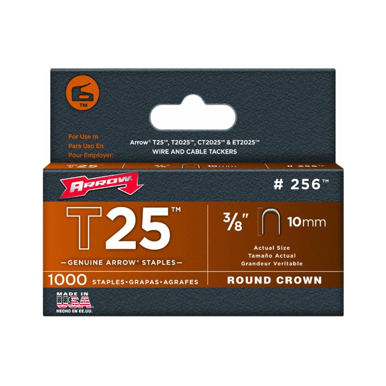 Arrow Fastener 256 3/8" T25 Staples