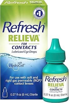 Relieva for Contacts Lubricant Eye Drops For Dry Eyes, 0.27 Fl Oz Sterile