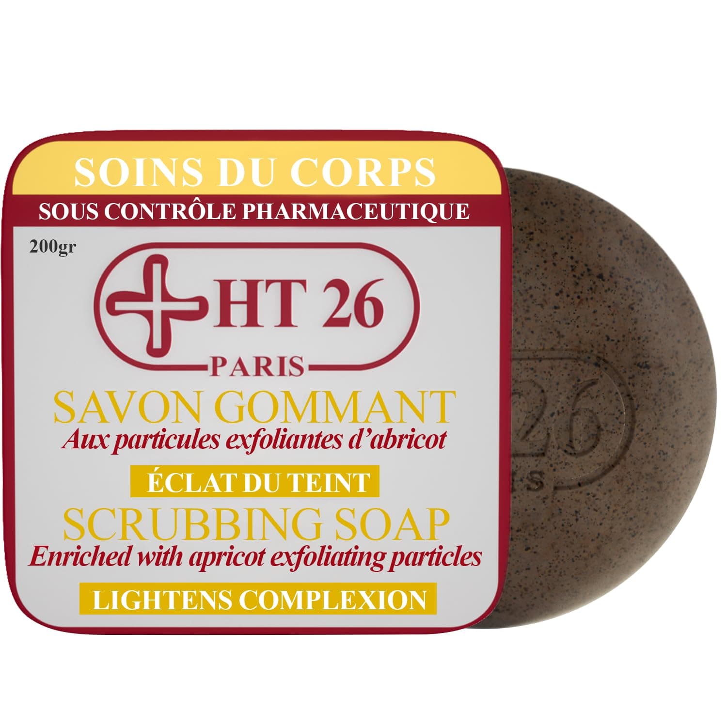 Ht26 Scrubbing Soap Enriched with Apricot Extract 6.4oz/ 200 G
