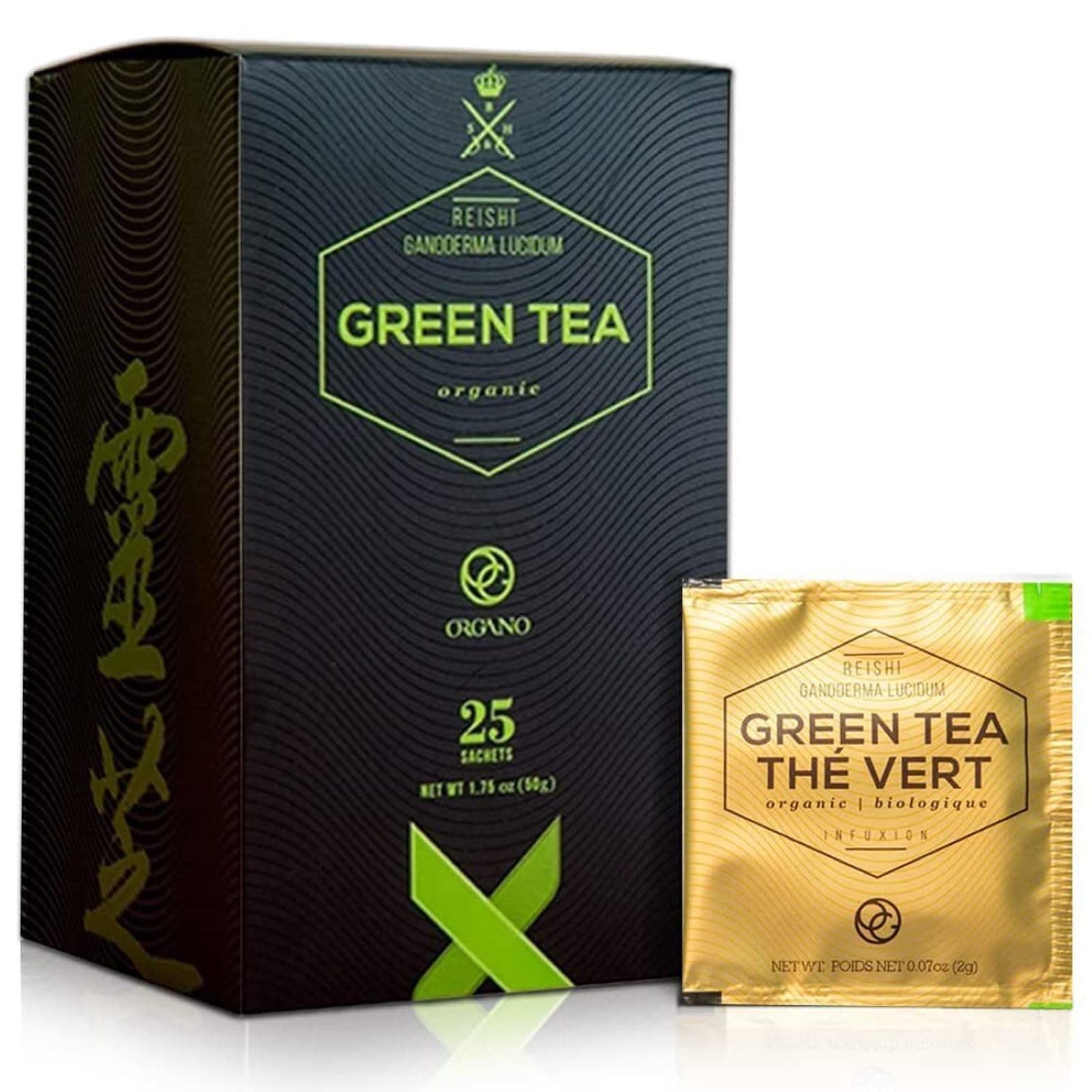 Green Tea with Ganoderma Lucidum (1 Box of 25 Sachets)