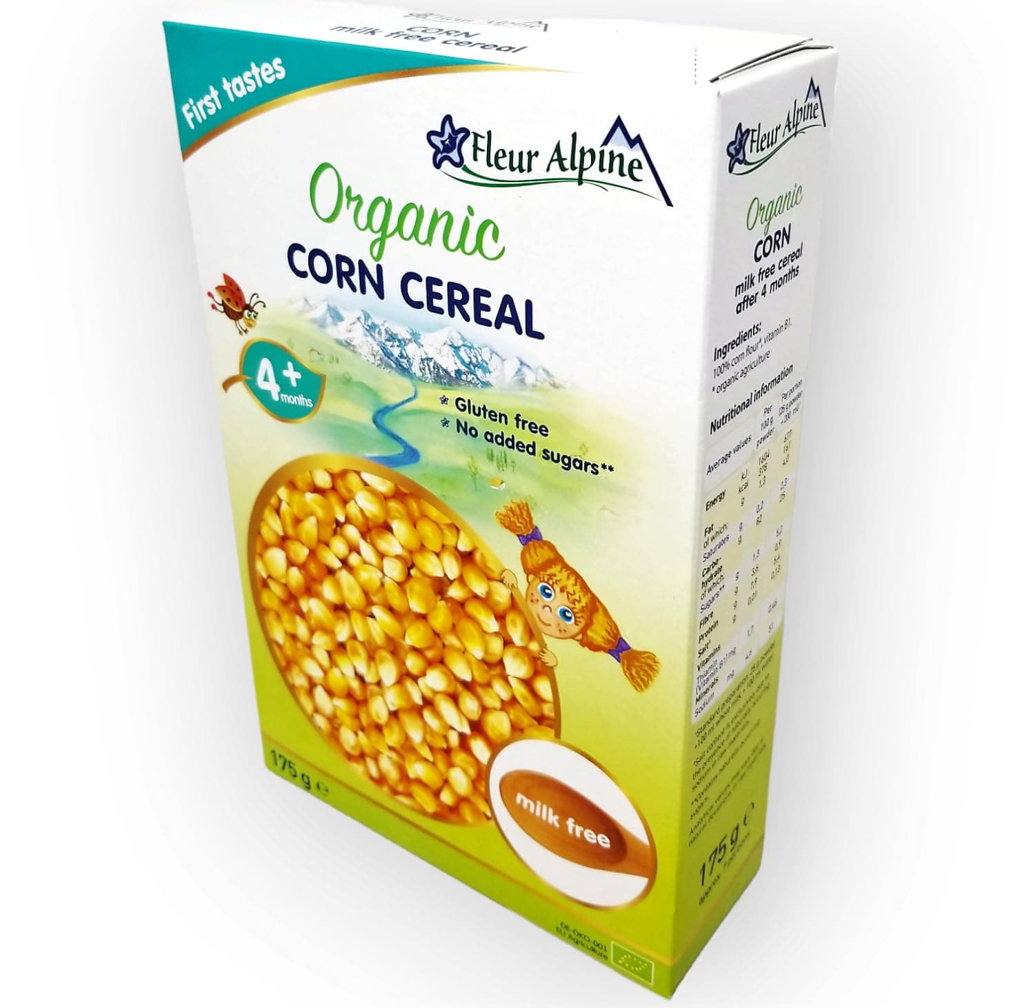 Fleur Alpine Corn Cereal 175g for Babies from 5 months From Germany New Packaging