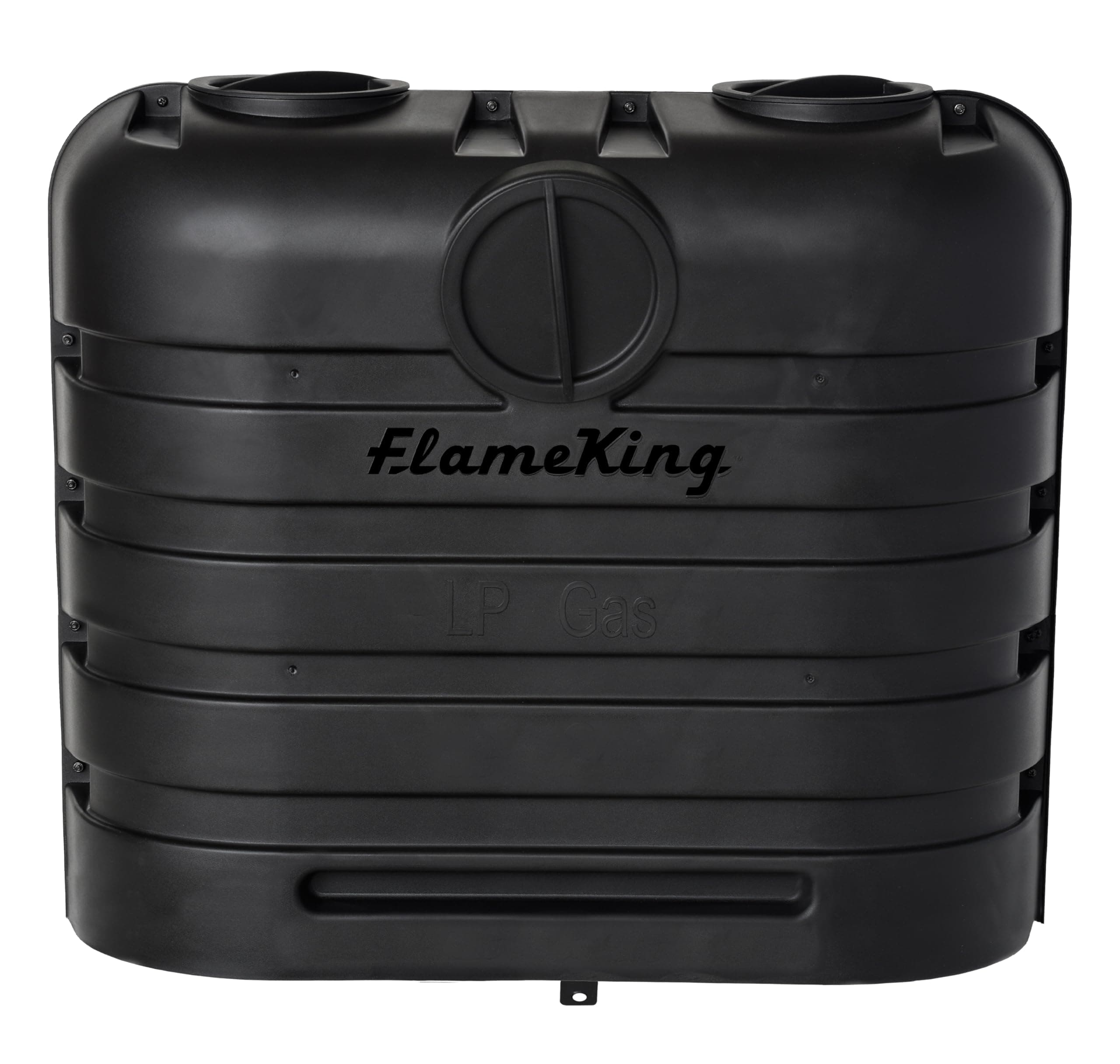 Flame King Dual 30LB LP Propane Tank Light Plastic Heavy Duty Cover for RV, Travel Trailer, Camper - Black