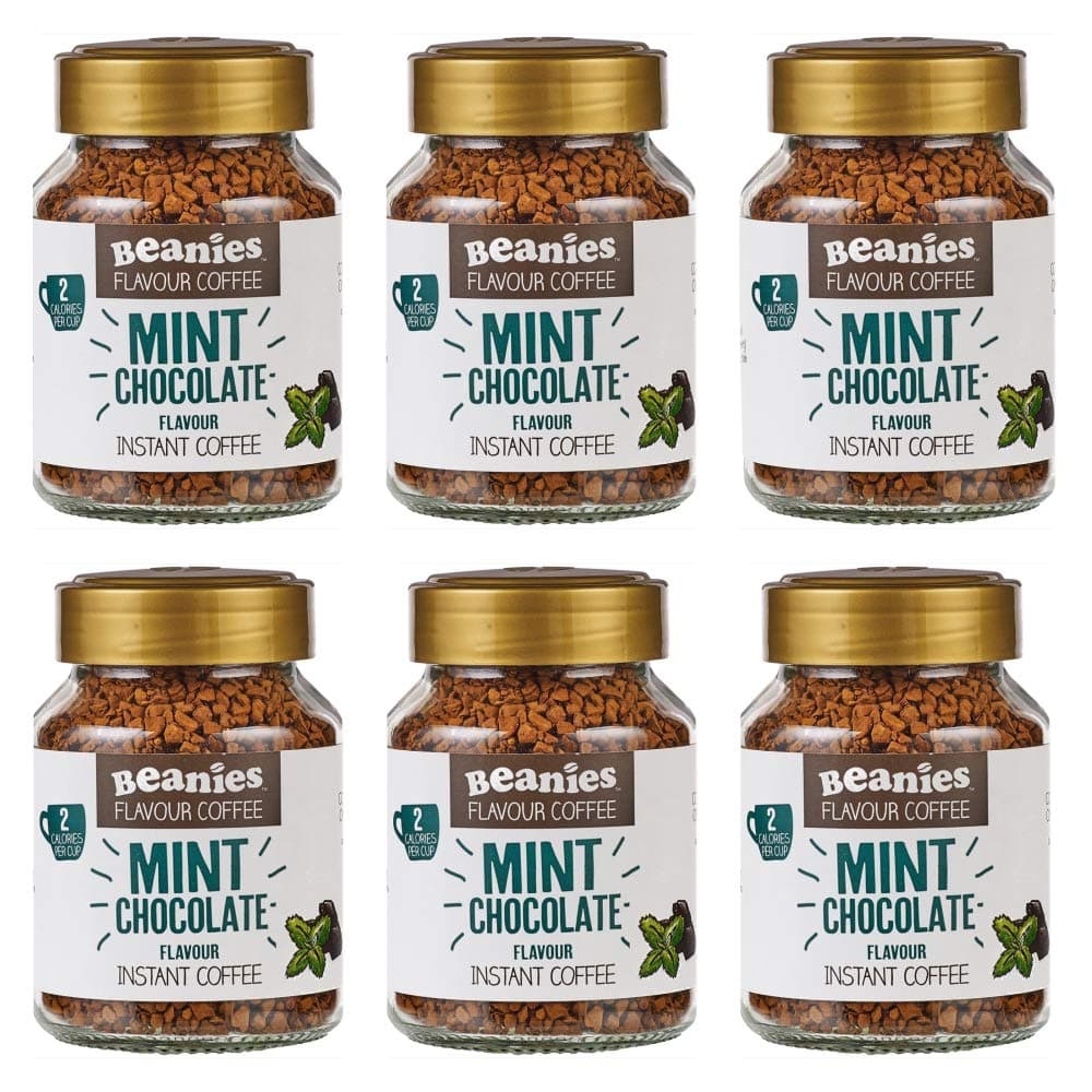 Beanies Mint Chocolate Flavour Instant Coffee 50g, 6 Pack