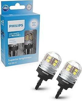 PhilipsUltinon Pro7000 LED car signaling bulb (W21/5W white), 12V/24V