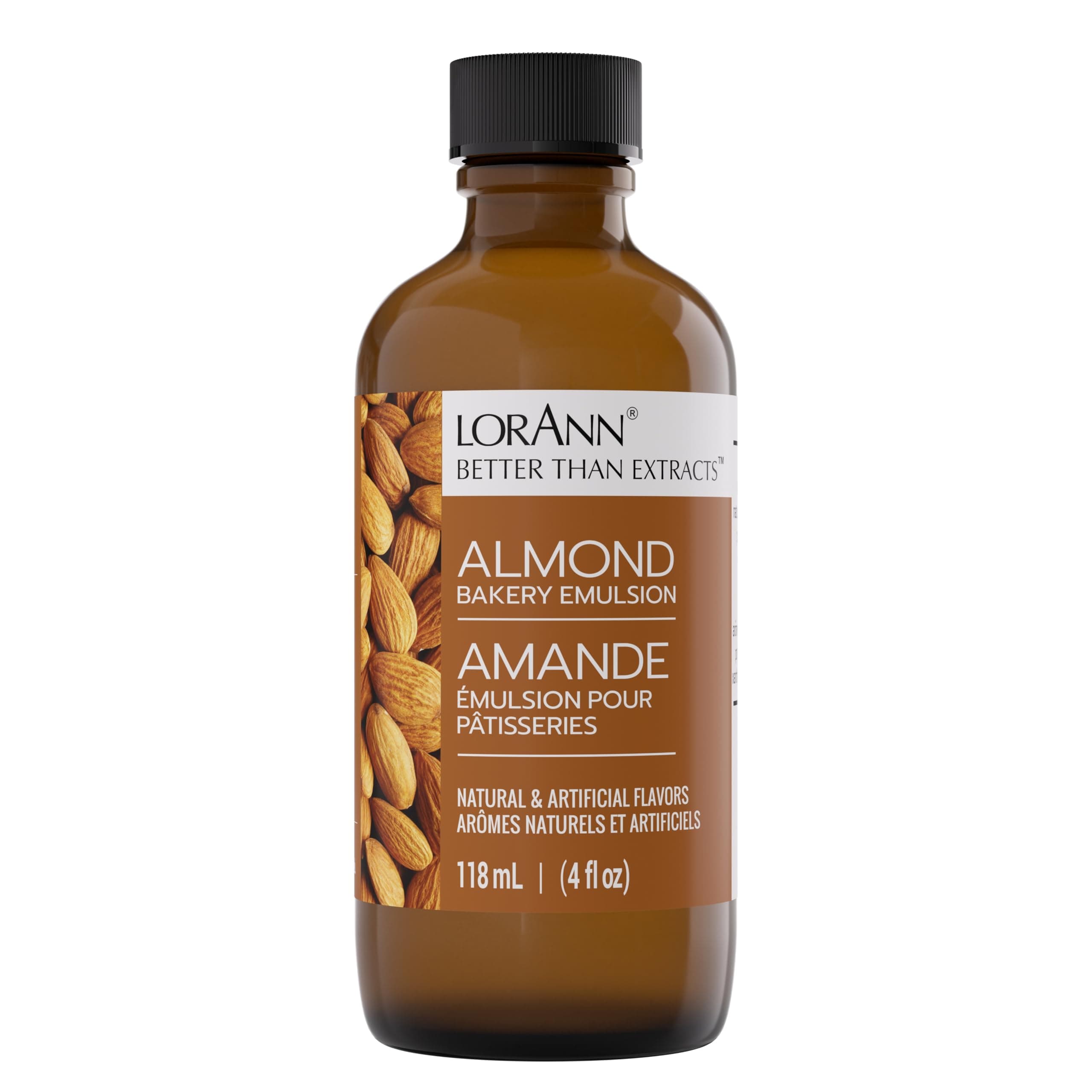 Almond Bakery Emulsion: True Essence, Ideal for Boosting Fruit Tones in Cakes, Cookies & Desserts, Gluten-Free, Keto-Friendly, Extract Substitute Essential for Your Kitchen, 4 Oz
