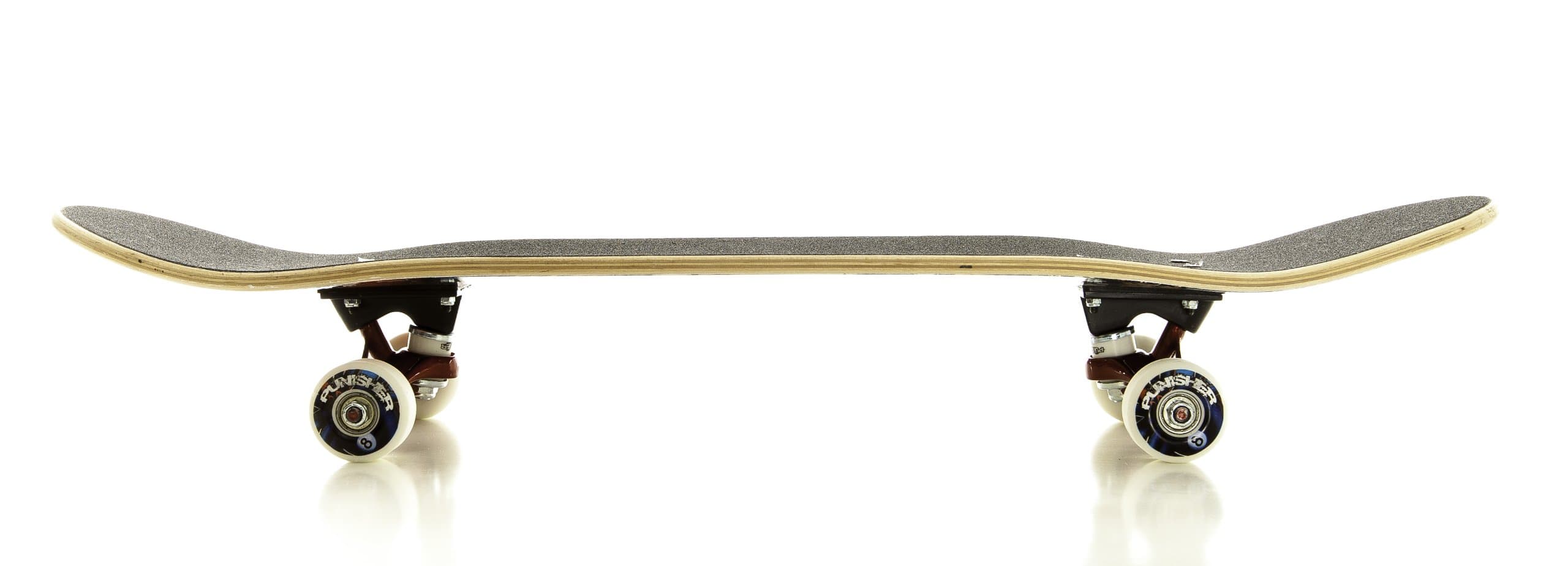 Punisher Boys Skateboard Complete with 31.5" x 7.75" Double Kick Concave Deck Canadian Maple ABEC-7 Bearings