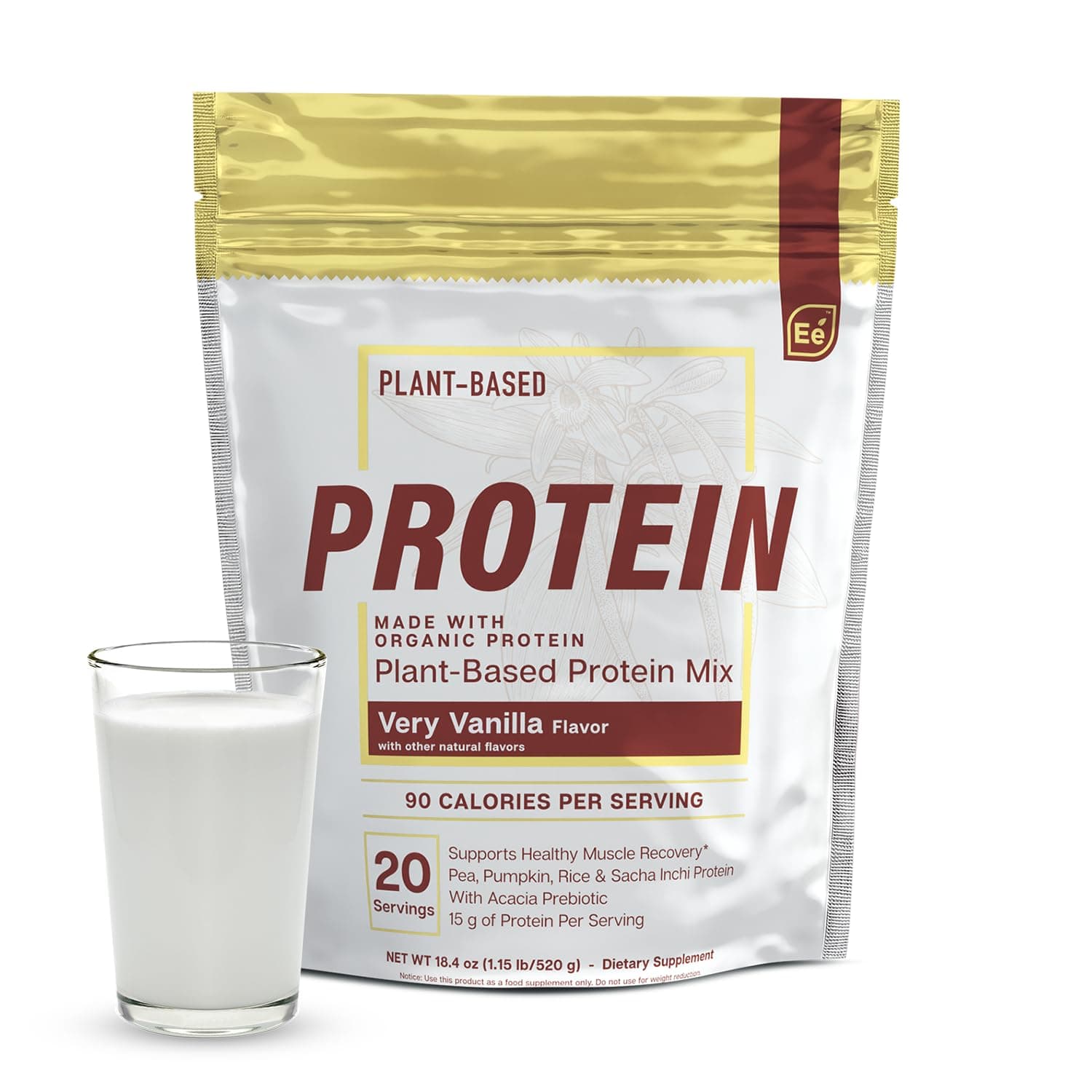 - Essential Elements Pea Protein Powder - Very Vanilla | Low-carb Plant-Based Vegan Blend - Keto-Friendly and Gluten-Free | 20 Servings, 18oz