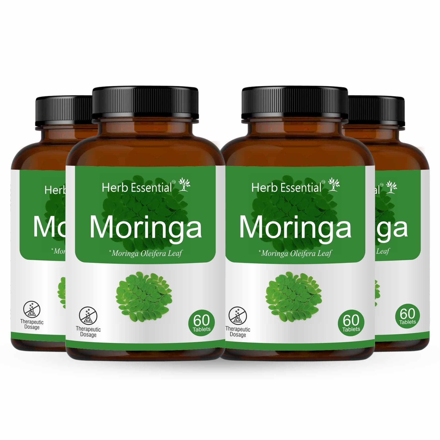 Herb Essential Moringa Tablets, 500 Mg,240 Tablets | Herbal Dietary Supplement for Weight Loss, Immunity Booster and Plant Based Protein