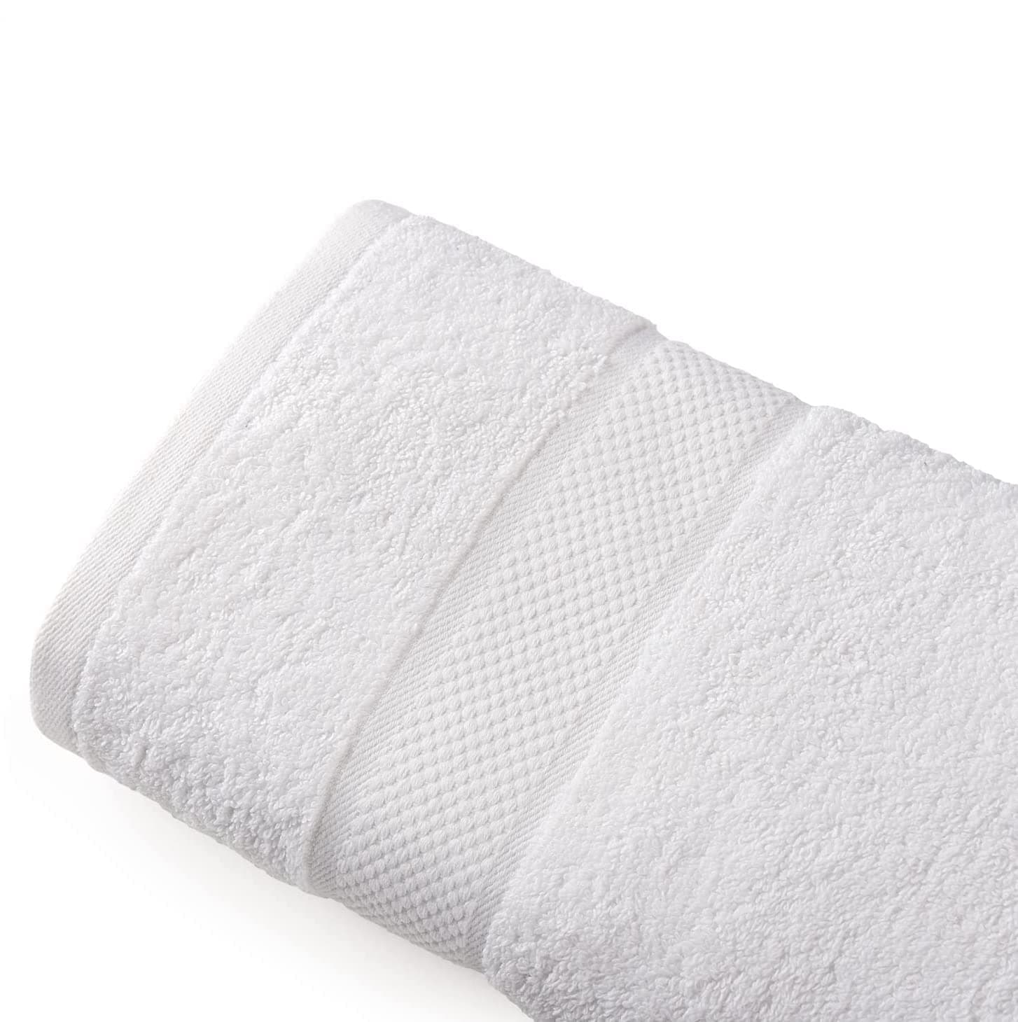 JeenekPlain White Towels, Pack of 9