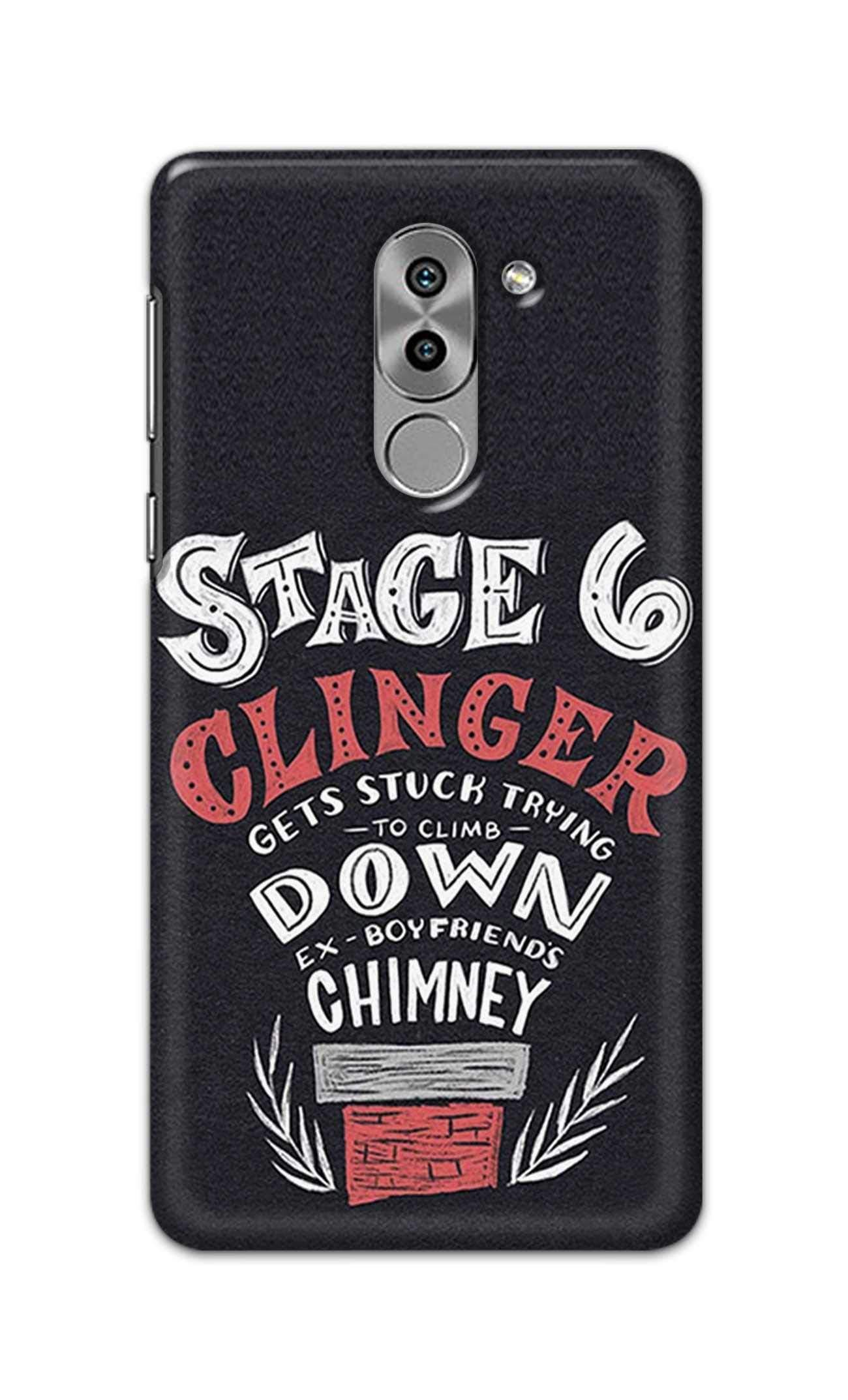 PRINTFIDAA Stage 6 Clinger Gets Stuck Trying Orange Text Designer Case for Huawei Mate 9 Lite Back Cover