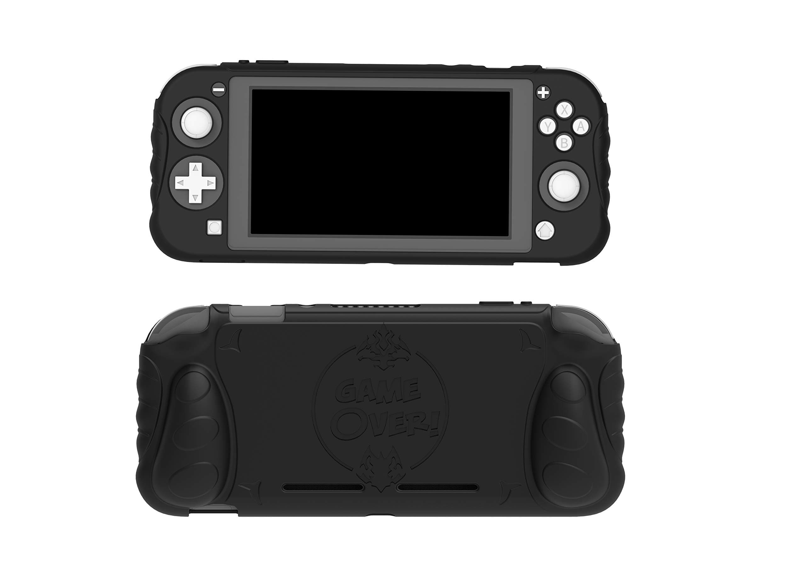 IINE Silicone Protective Case for Nintendo Switch Lite,Soft Handgrip Cover, Black Color