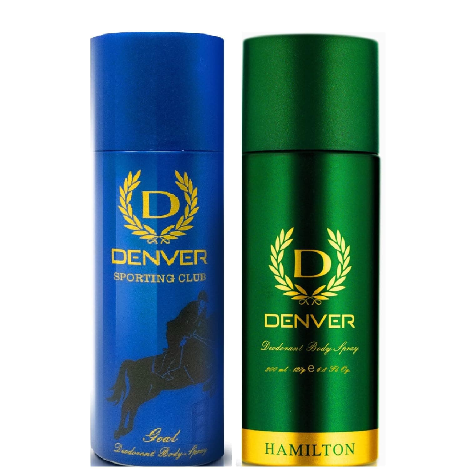 DENVER Hamilton Deo & Goal Deo - 200ML Each (Combo Pack of 2) | Long Lasting Deodorant Body Spray for Men