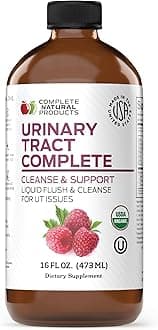 Complete Natural Urinary Tract Complete 8oz - Liquid Supplement for Urinary Tract Health with Organic Cranberry, D-Mannose, Beet Root, Fennel Seed, and Turmeric