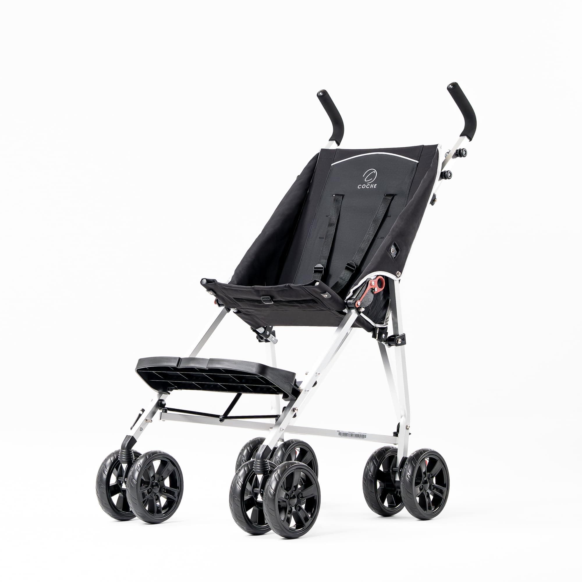 Coche XL Special Needs Stroller, Disability Stroller for Older Child, Larger Size Pushchair, Easy Folding System, Lightweight Aluminum Frame (Black)