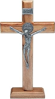 Intercession Wall and Table Wood Cross Crucifix (10 inch - Onyx)