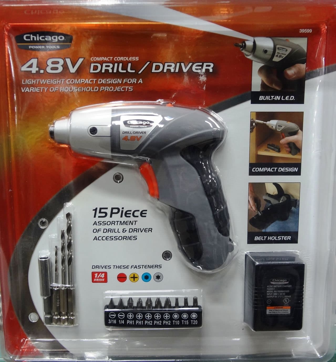 Chicago Power Tools 4.8 V Compact Cordless Drill/Driver