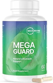 Microbiome Labs MegaGuard - Gut Health Supplement for Occasional Bloating Relief and Digestive Support, Soothing & Cleanse with Licorice GutGard®, Artichoke Leaf & Ginger Extract (60 Vegan Capsules)