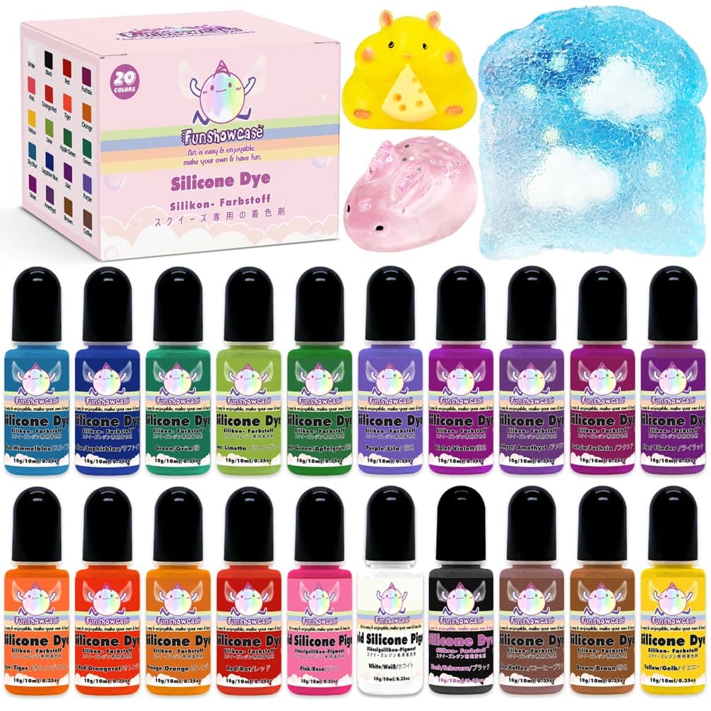 Silicone Pigment Dye 20-Color Taba Squishy Kit Mold Making