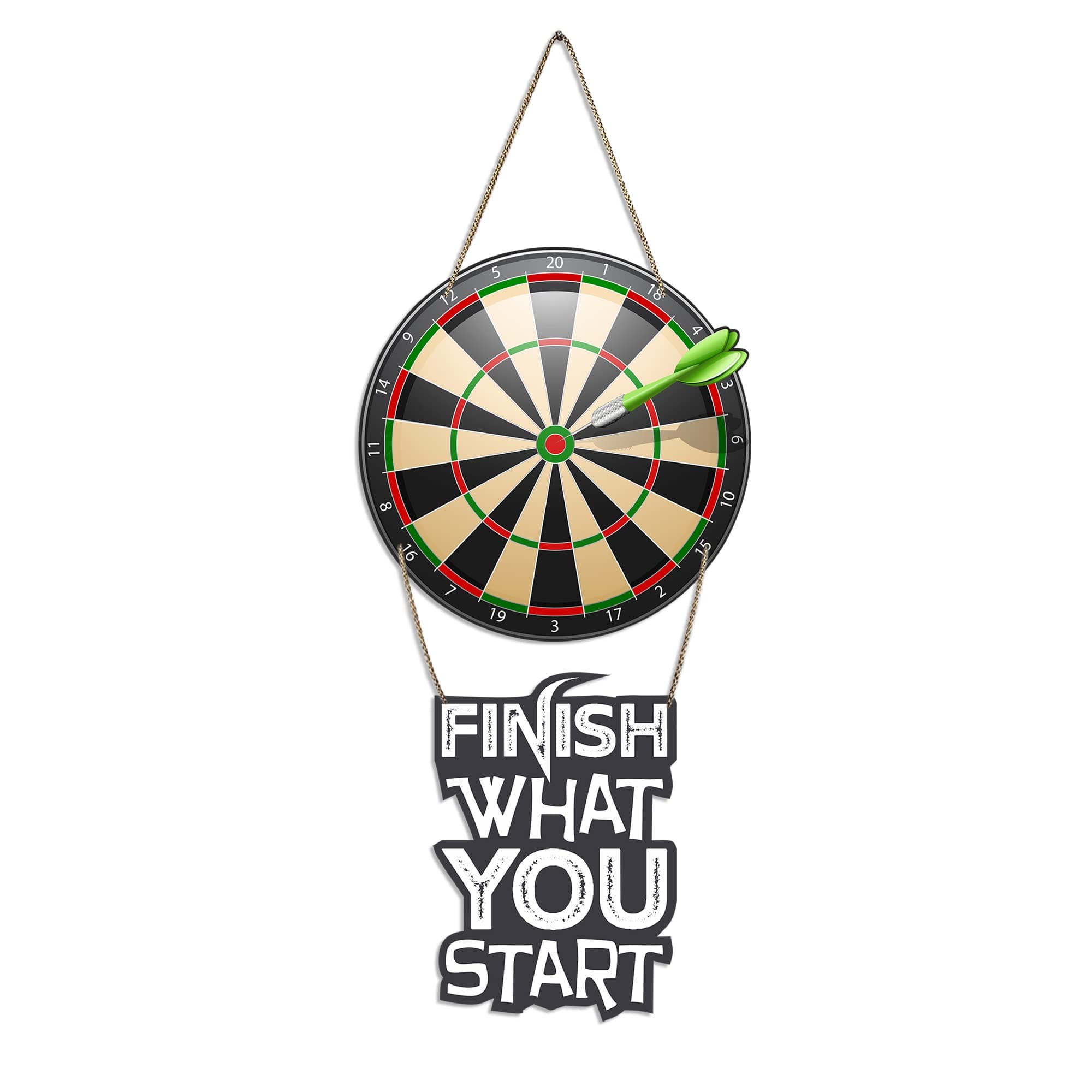 Artvibes Dart Board Printed Wooden Wall Hanging with Quotes for Home Decor | Office | Gifts | Living Room | Bedroom | Wooden Decorative Items | Modern Decoration | wall Art Paining(WH_5703N)