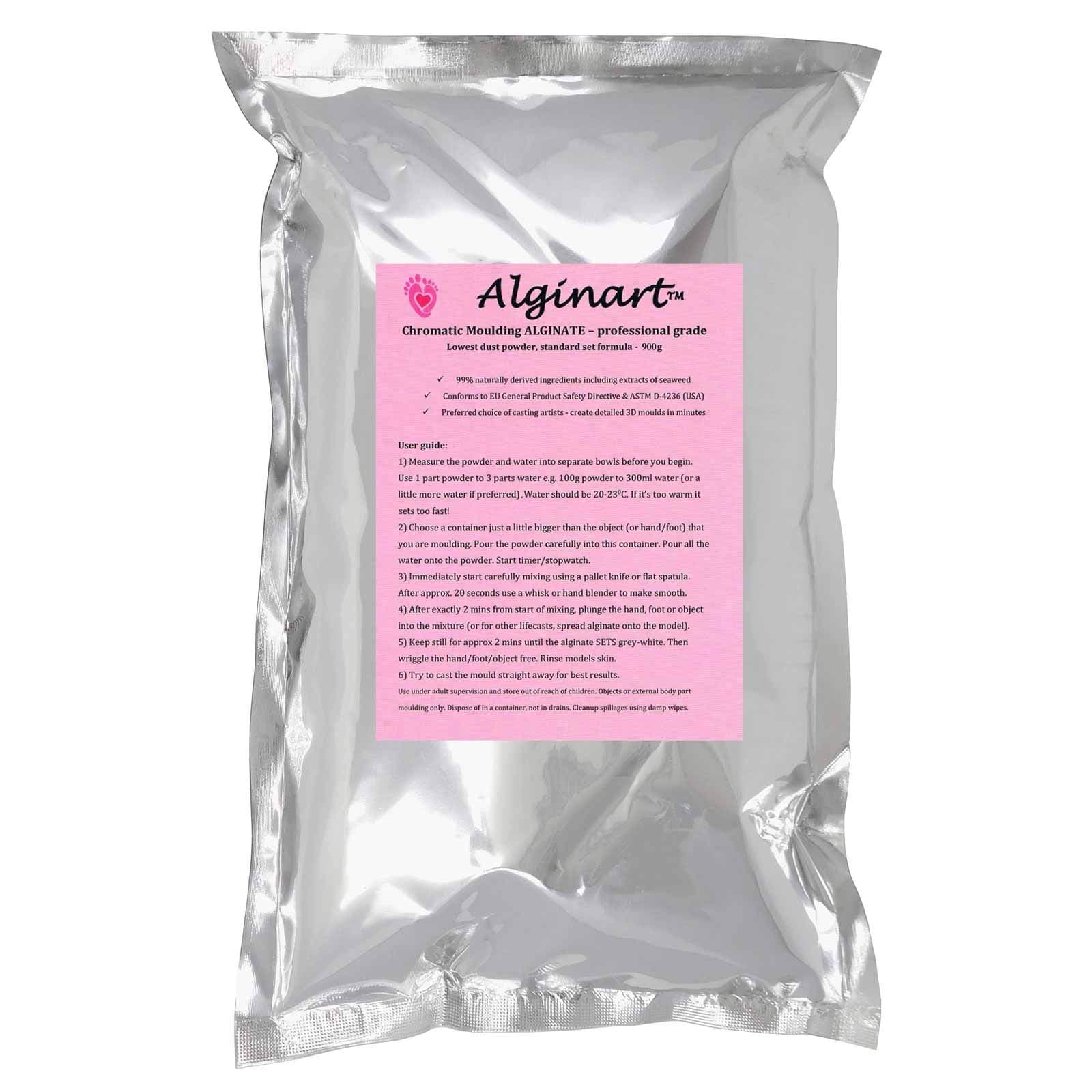 2 x 900g Alginart Chromatic ALGINATE – Moulding Impression Compound – Hand, Foot, Life Casting
