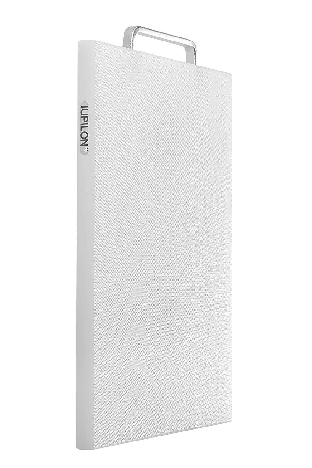 NonSlip Thick Plastic Cutting Board with Handles - 7.87 x 11.81" Chopping Block (White)