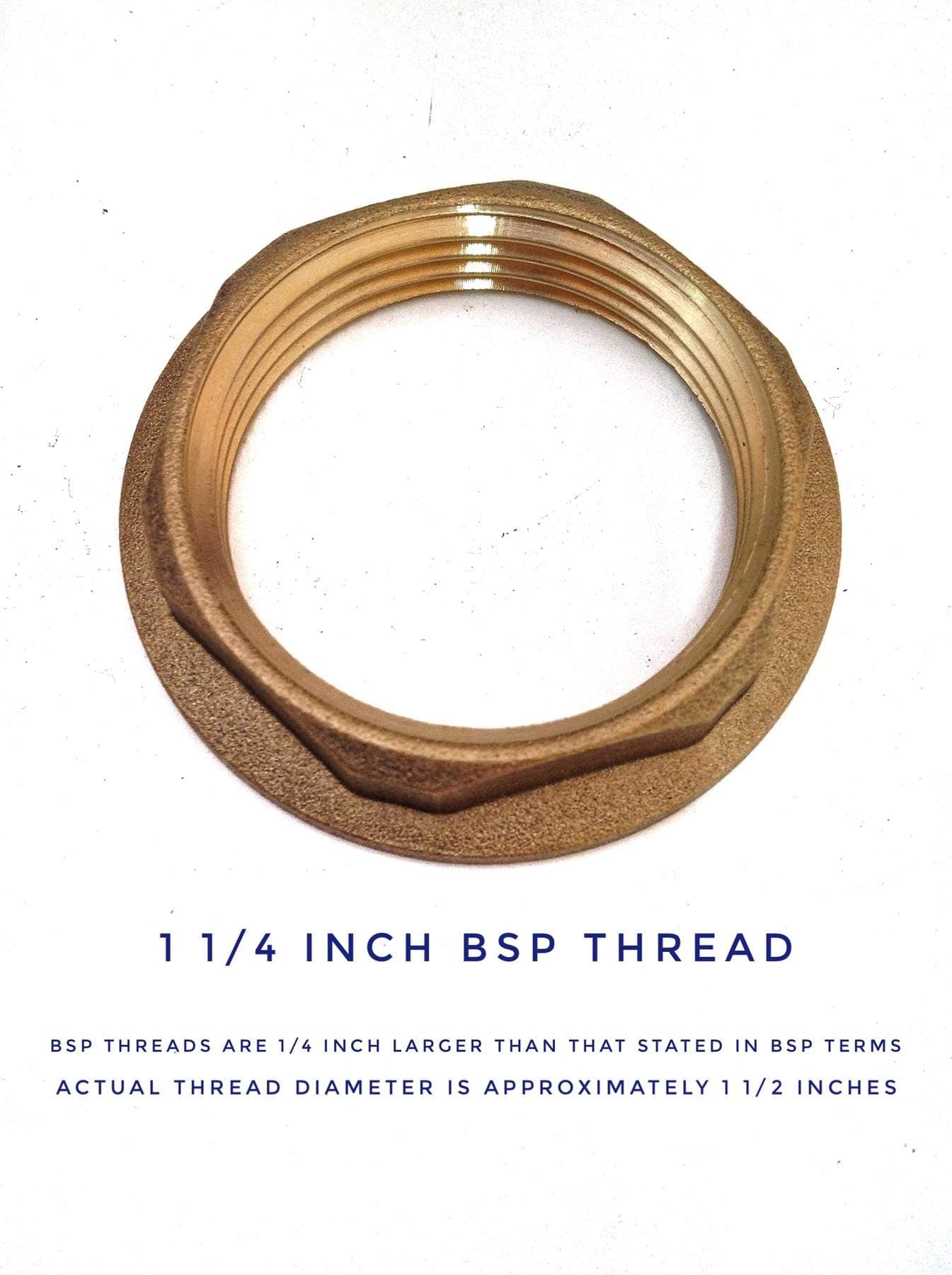 1 1/4 inches BSP Flanged Basin Waste Brass Backnut