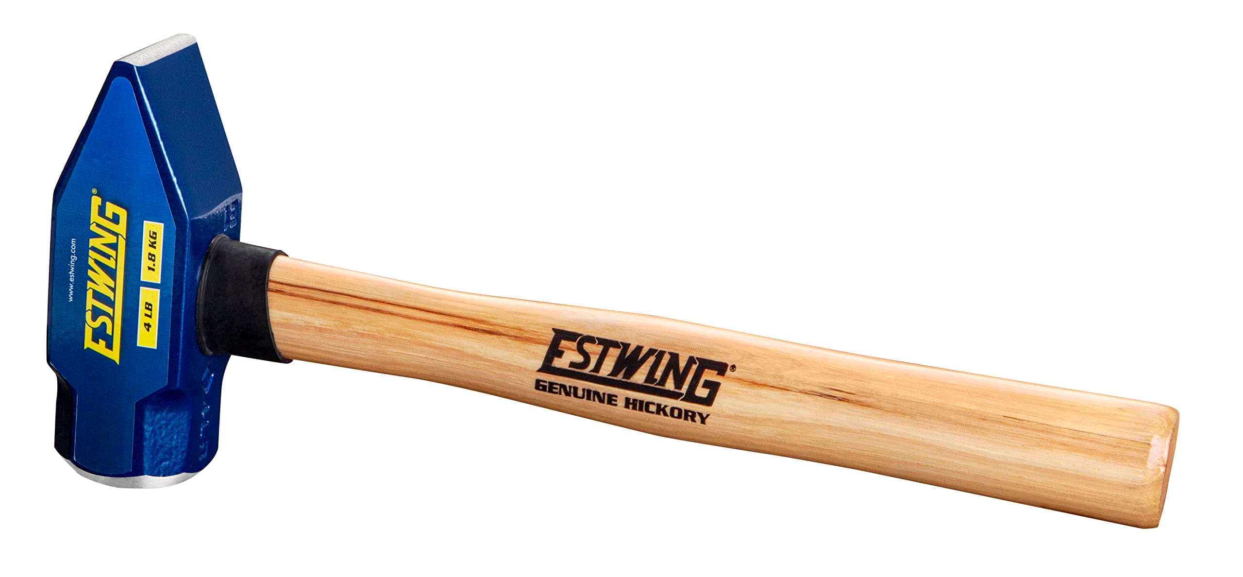 4 lb Blacksmith Hammer with 14-Inch Hickory Wood Handle, Fully Forged Induction Hardened Head, Cross Peen End for Driving Small Nails and Working in Hard-to-Reach Places, Model #62314