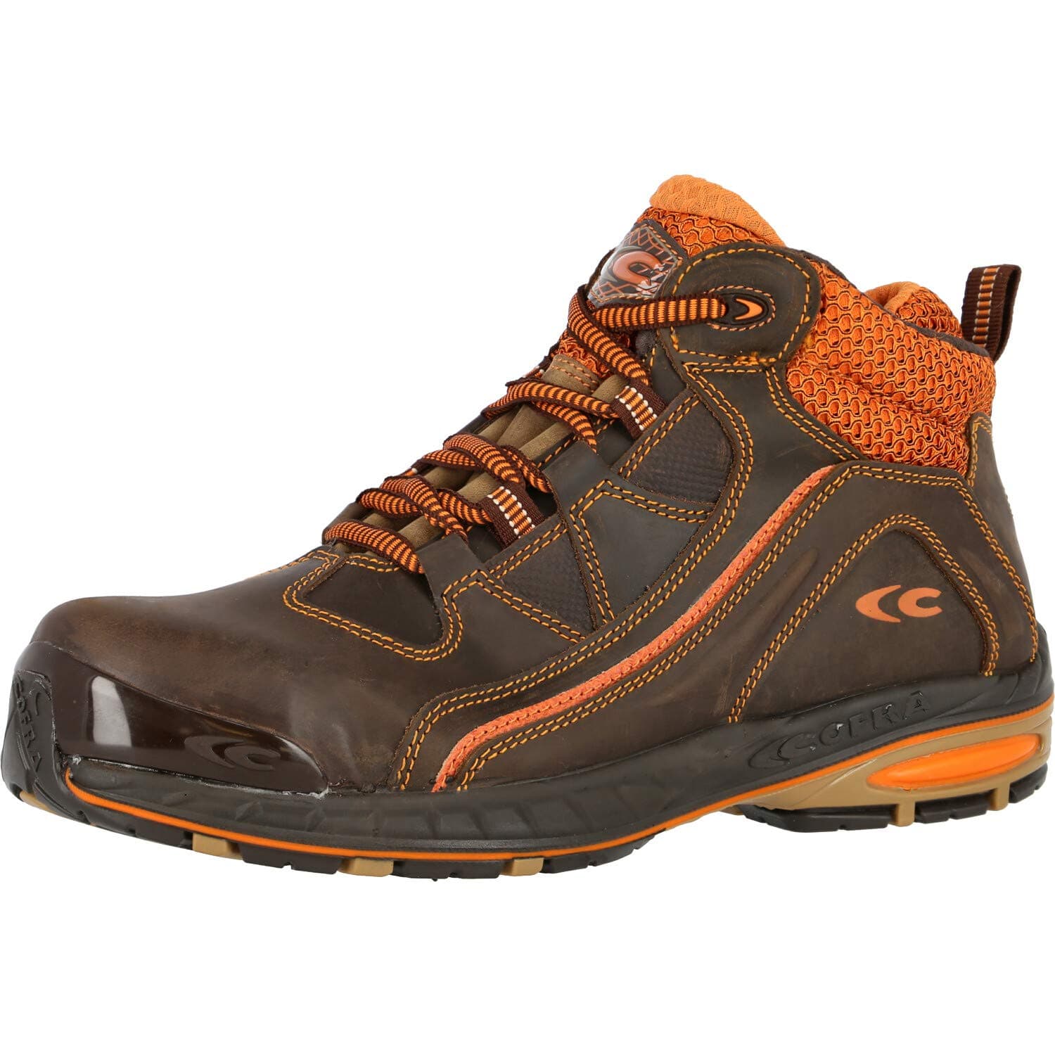 Cofra 19180-001.W41 Size 41 S3 SRC "Baseman" Safety Shoes - Grey/Orange - EN safety certified