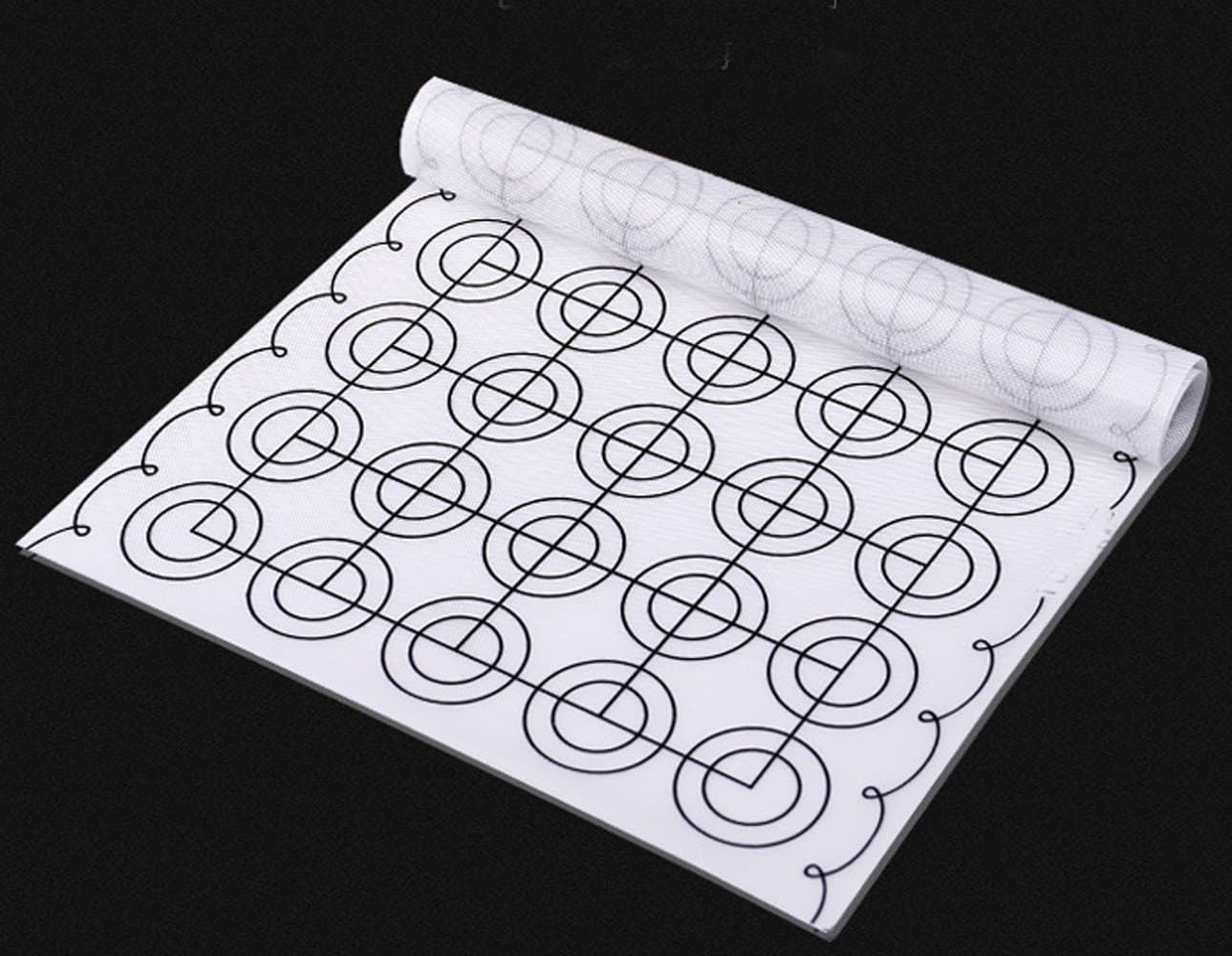 SHUOWEI Extra Large Silicone Baking Mat for Pastry Rolling with Measurements(60×40cm),Chef Special,Non Stick,Non Slip,Pizza,Breads,Lasagna,and Other Recipes & Desserts (White)