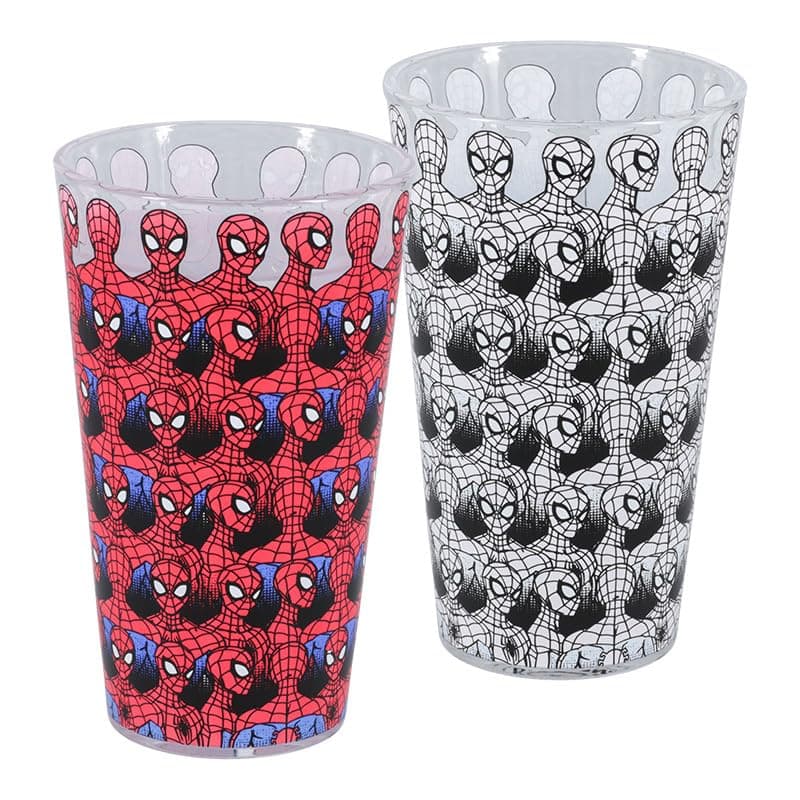 Paladone Spider-Man Cold Changing Glass Officially Licensed Marvel Merchandise 440ml Icon Cup Superhero Design Tapered Drinking Glass, Comic Fans Home and Kitchen Decor Drinkware